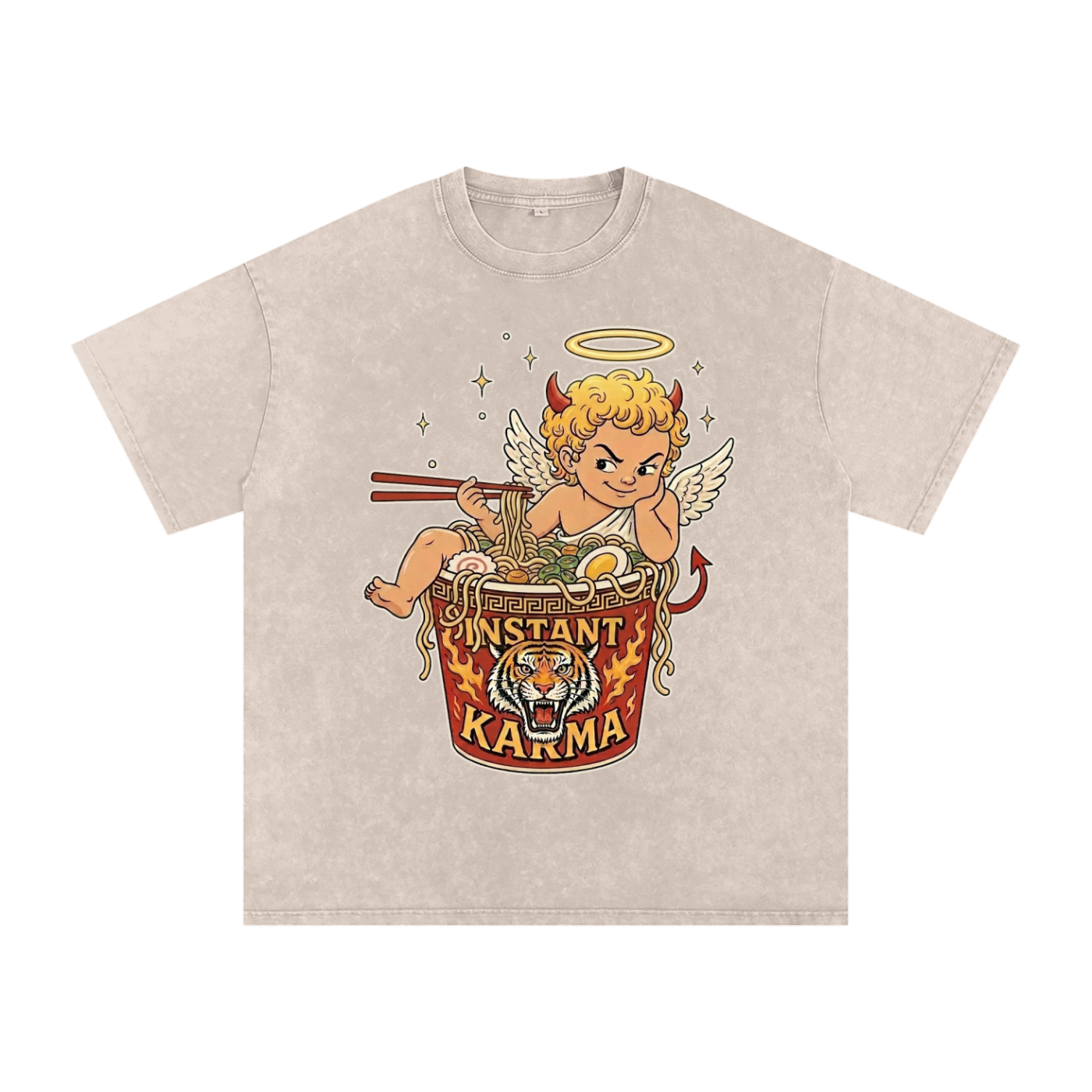 Instant Karma // Snow Washed Oversized Cotton T-Shirt