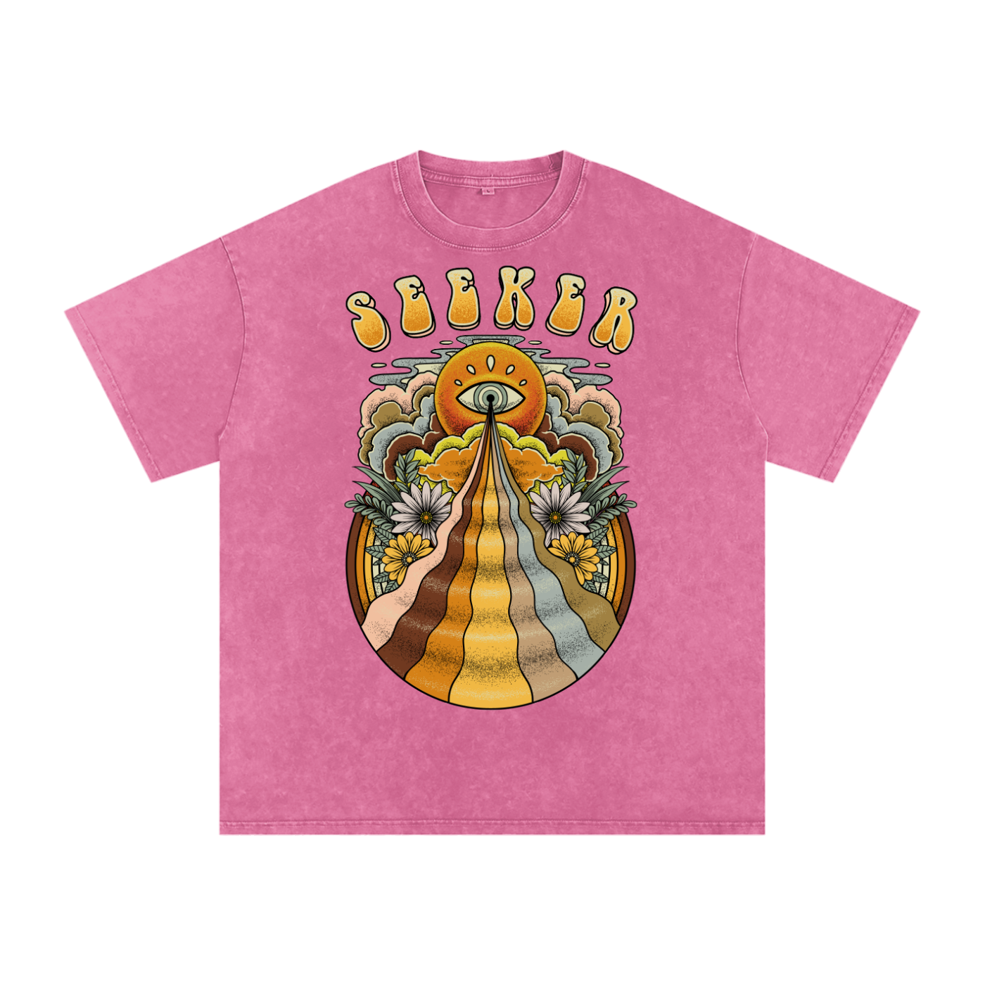 Seeker // Snow Washed Oversized Cotton T-Shirt