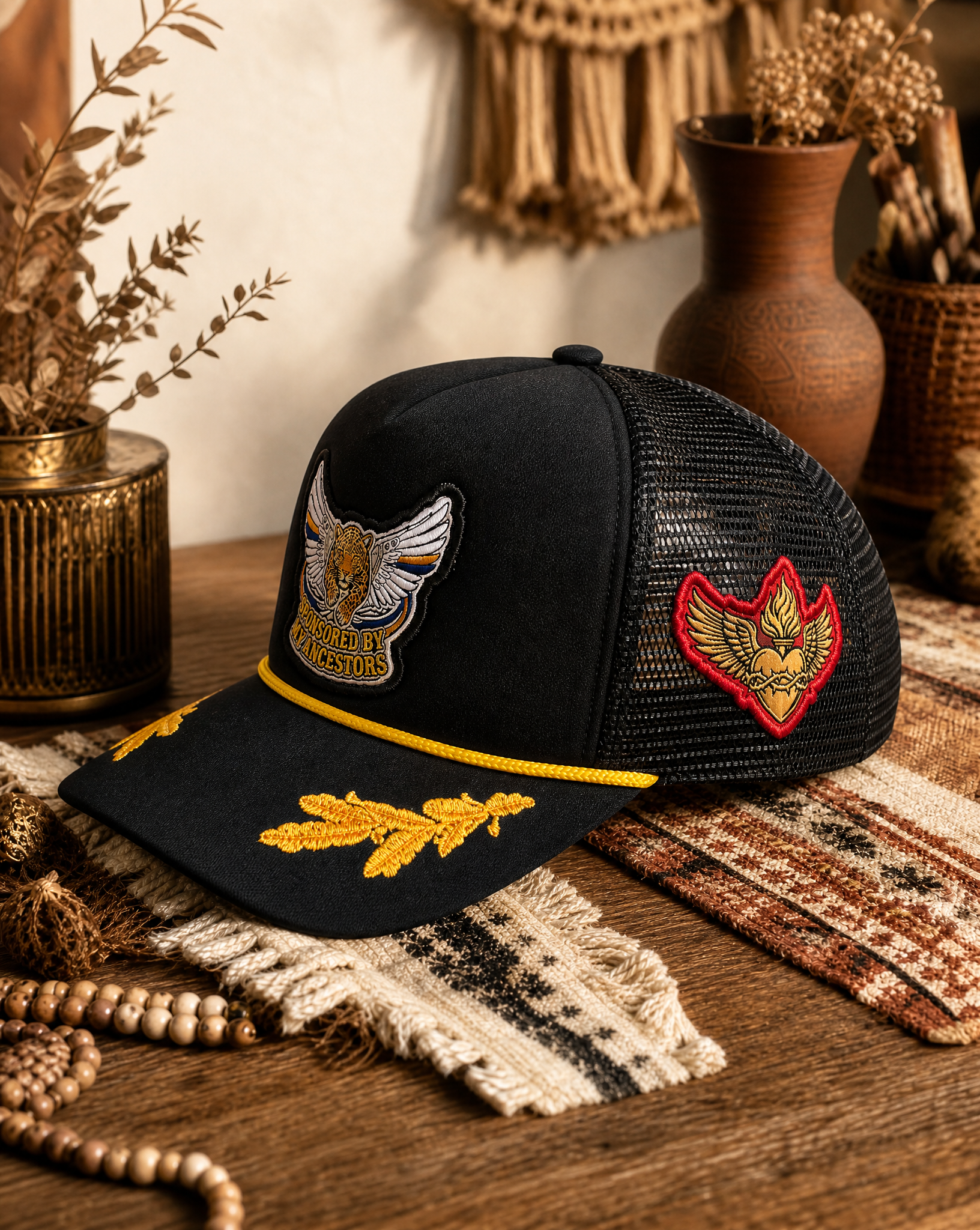 SPONSORED BY MY ANCESTORS // EMBROIDERED CAPTAIN PATCH HAT