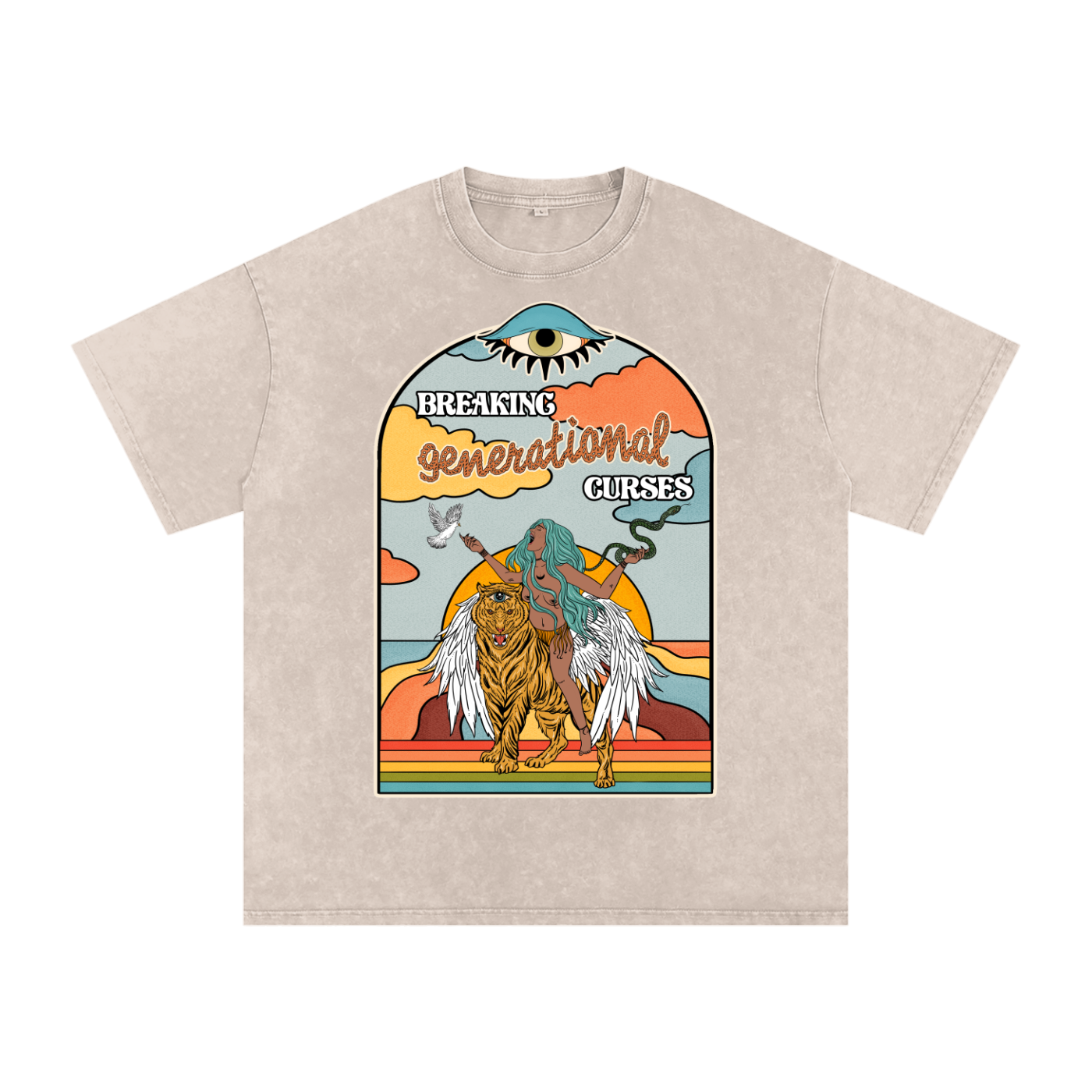 Breaking Generational Curses // Snow Washed Oversized Cotton T-Shirt