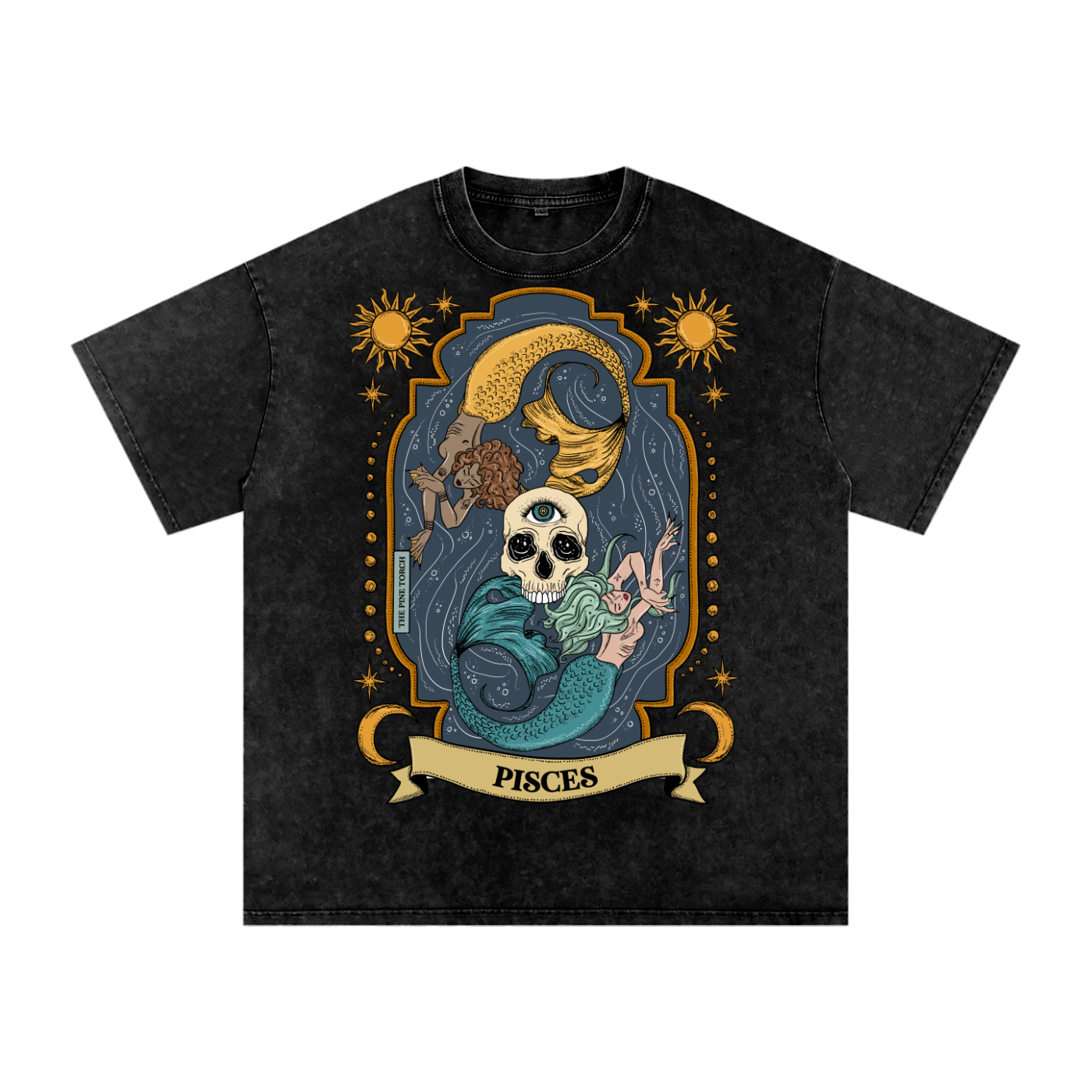 Pisces // Snow Washed Oversized Cotton T-Shirt