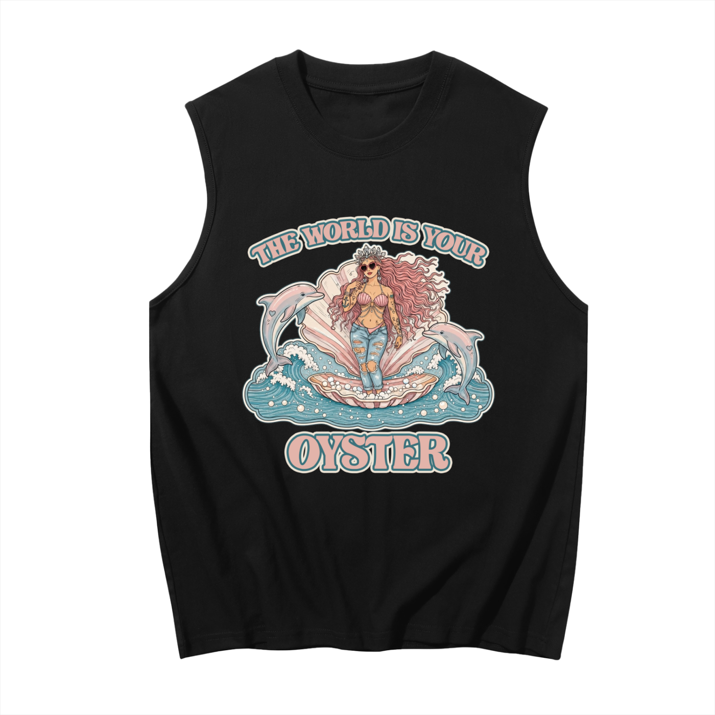 The World is Your Oyster // Unisex Boxy Tank