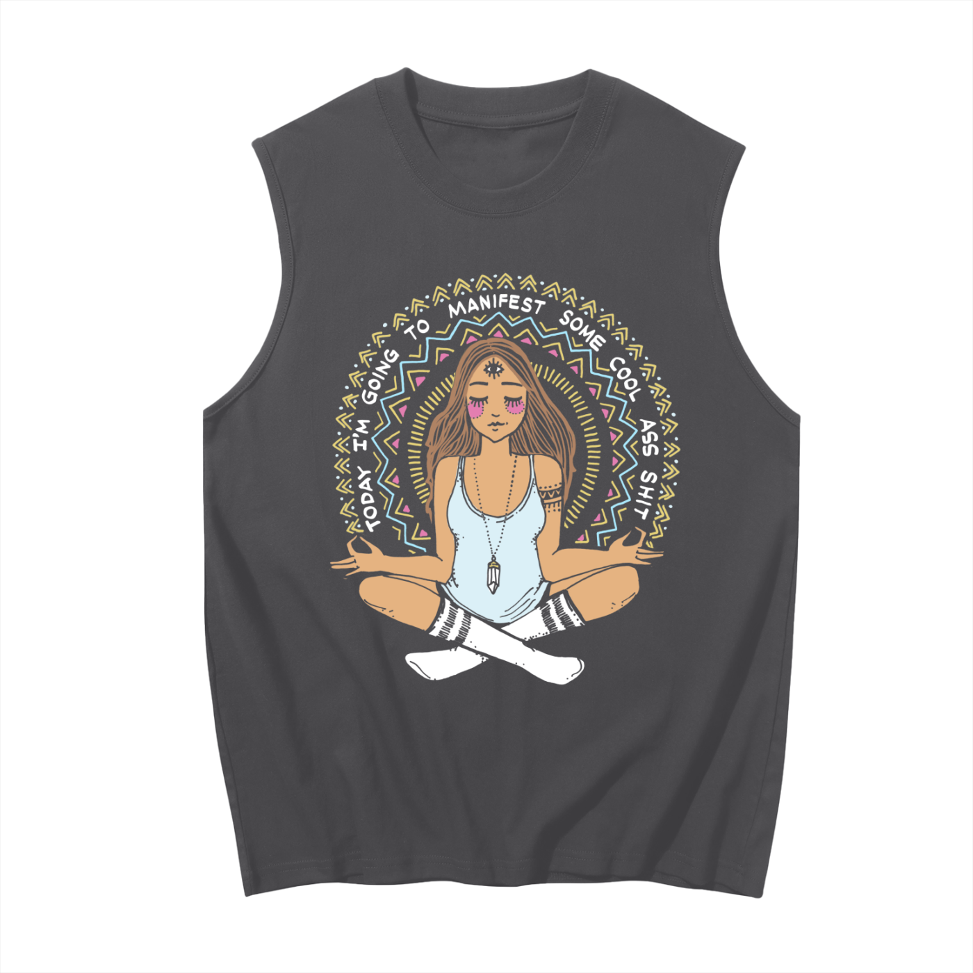Today I'm Going to Manifest Some Cool Ass Shit // Unisex Boxy Tank