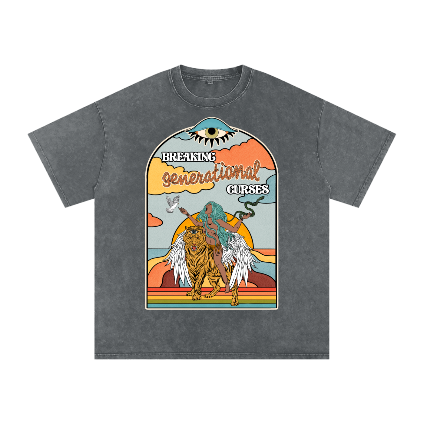 Breaking Generational Curses // Snow Washed Oversized Cotton T-Shirt