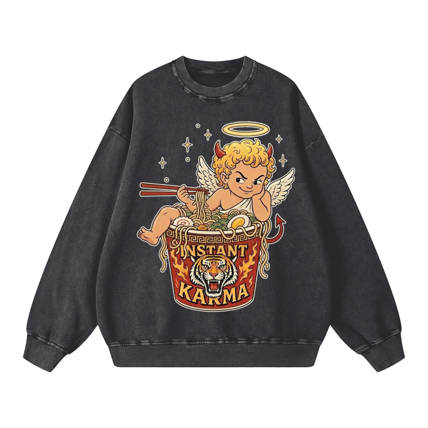 Instant Karma // Snow Washed Oversized Sweatshirt