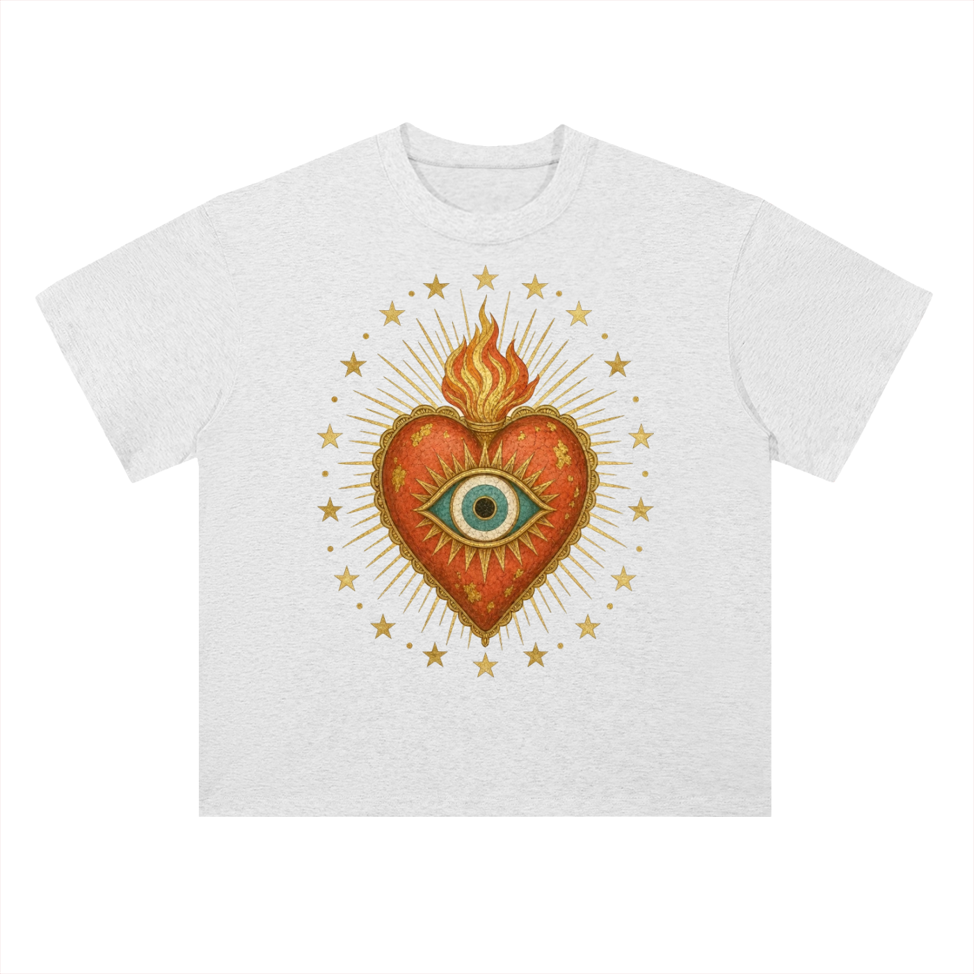 Sacred Heart Milagro // Heavyweight Drop Shoulder Cotton T-Shirt