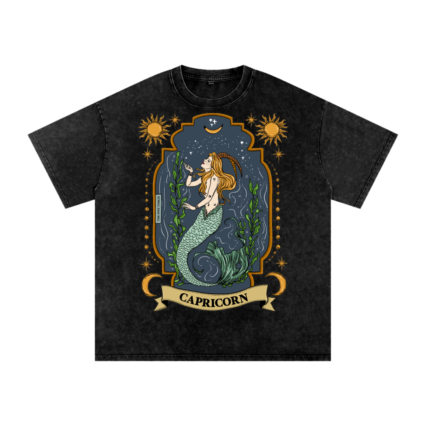 Capricorn // Snow Washed Oversized Cotton T-Shirt