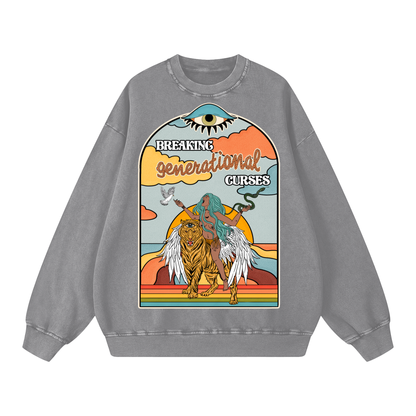 Breaking Generational Curses // Snow Washed Oversized Sweatshirt