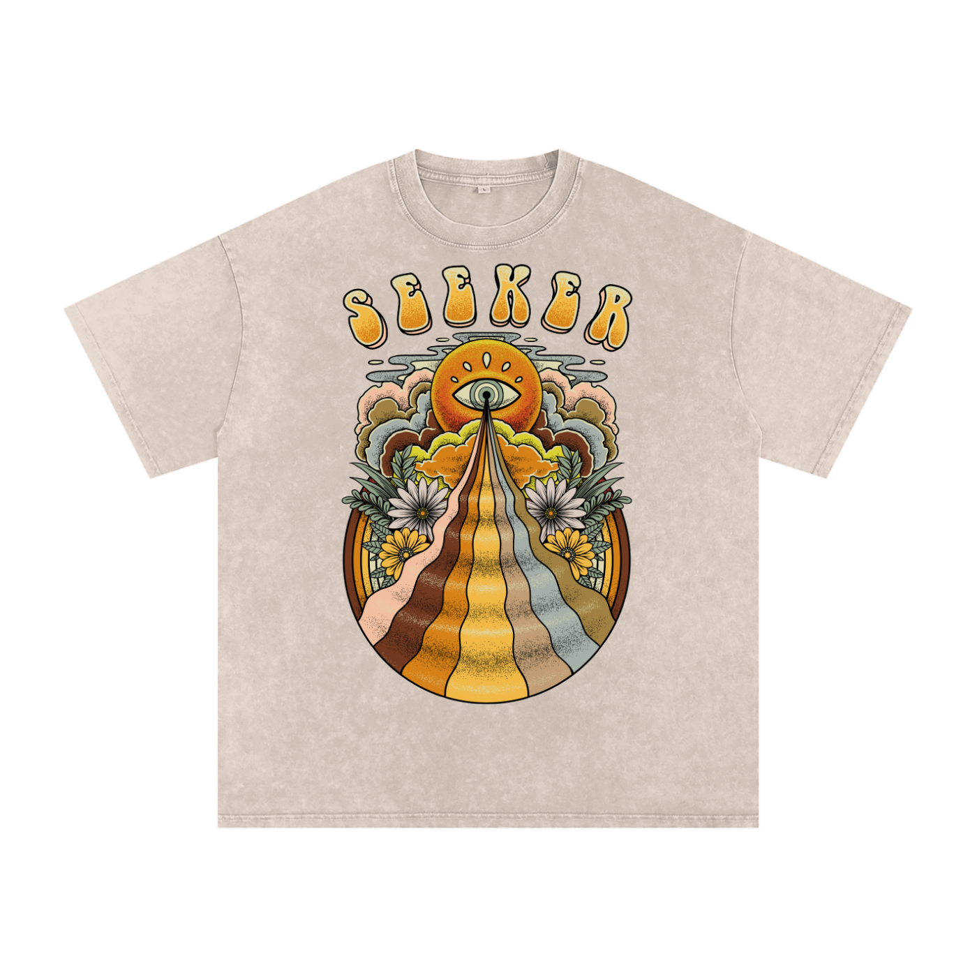 Seeker // Snow Washed Oversized Cotton T-Shirt