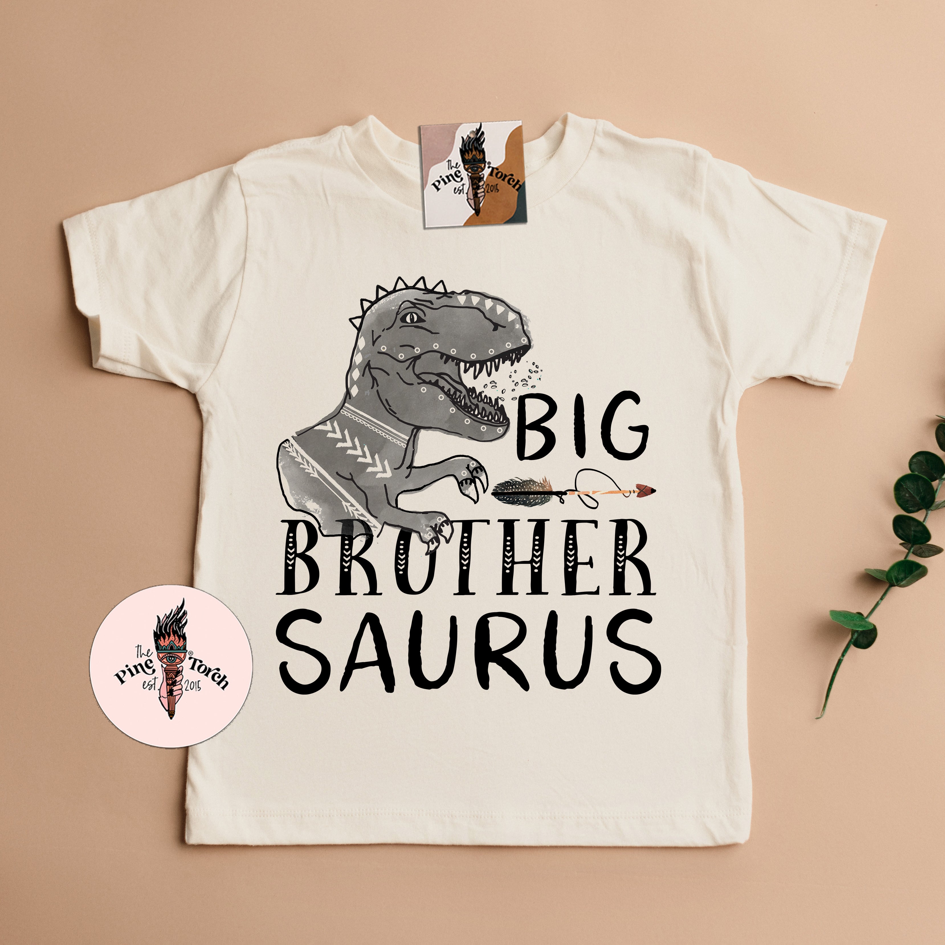 « BIG BROTHER SAURUS + LITTLE BROTHER SAURUS » KID'S TEE SIBLING SET