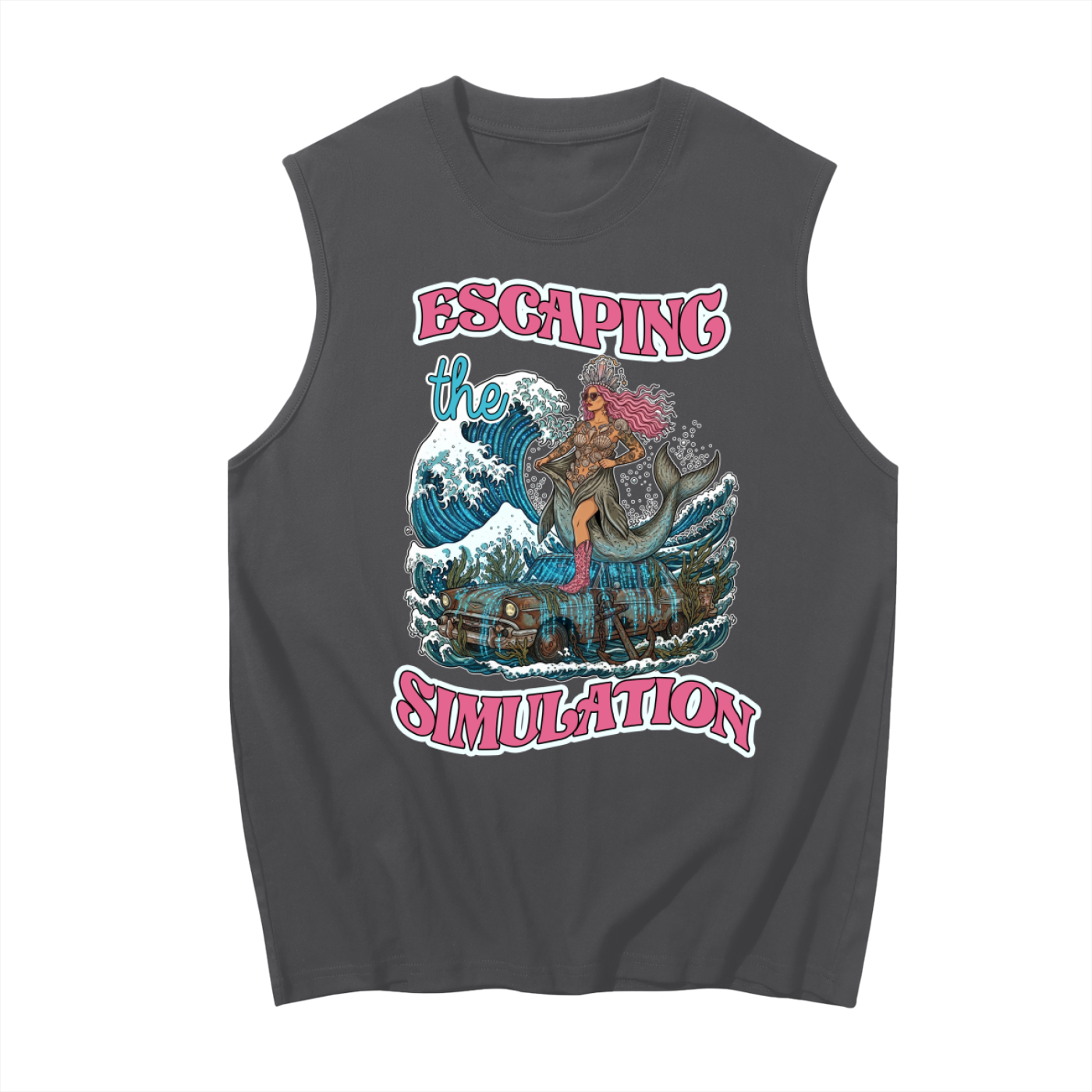Escaping the Simulation // Unisex Boxy Tank