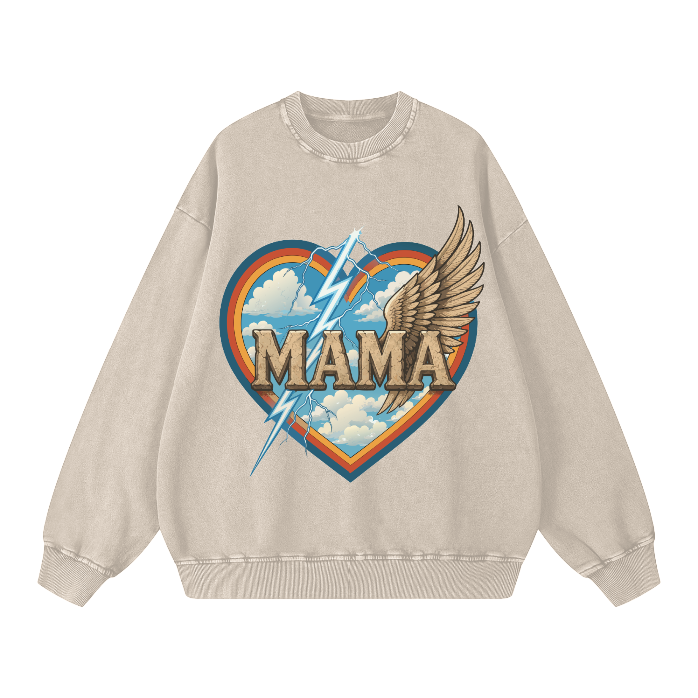 Mama Guardian // Snow Washed Oversized Sweatshirt