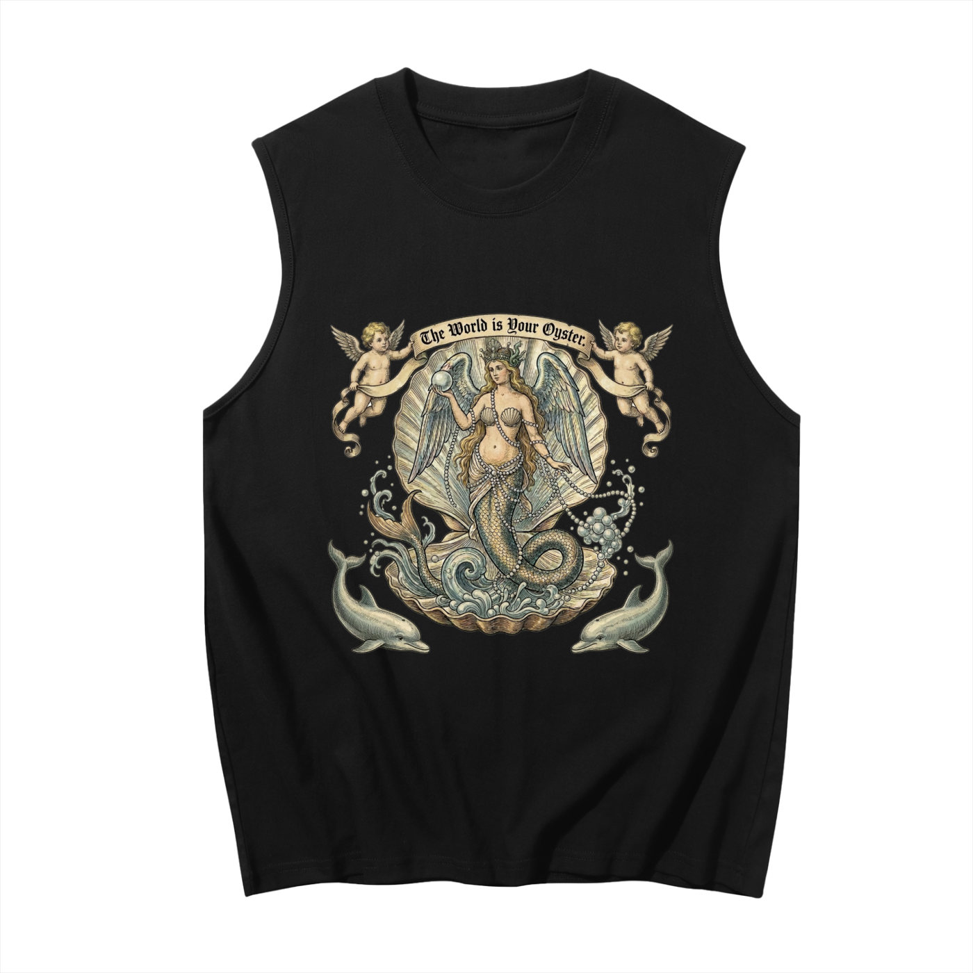 The World is Your Oyster // Unisex Boxy Cotton Tank