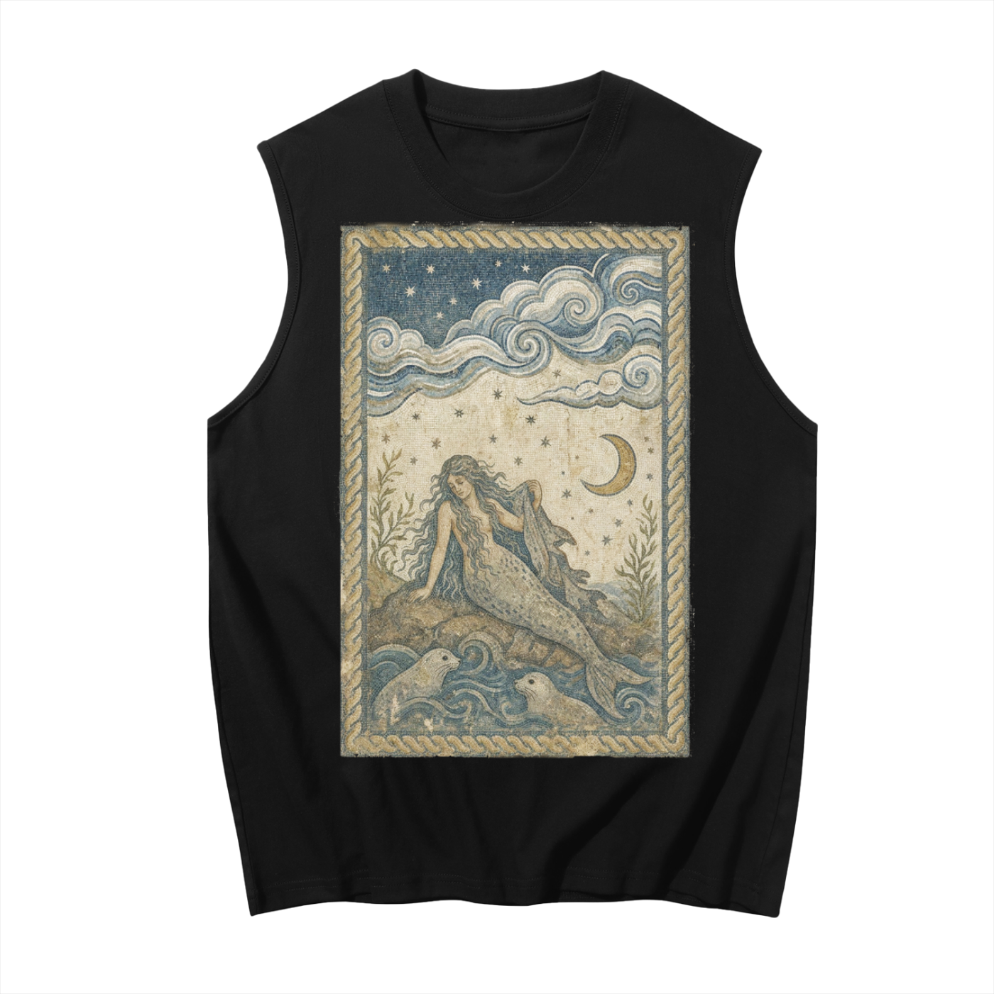Selkie Moon // Unisex Boxy Cotton Tank