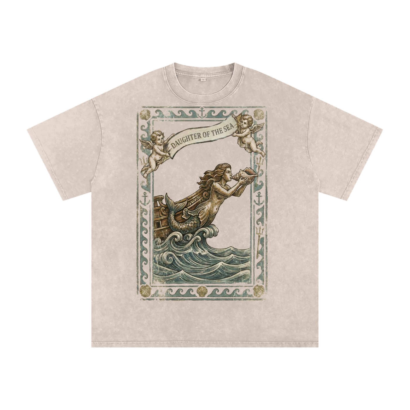 Daughter of the Sea // Snow Washed Oversized Cotton T-Shirt