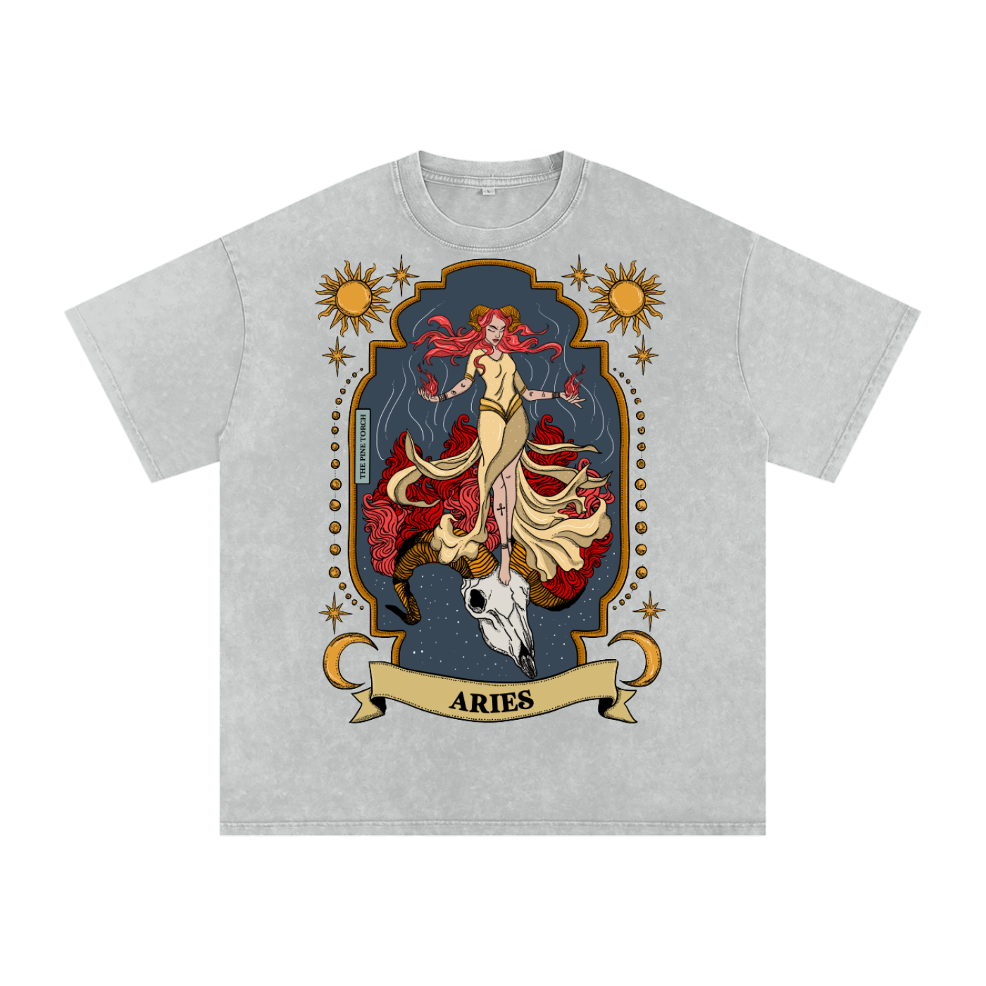 Aries // Snow Washed Oversized Cotton T-Shirt