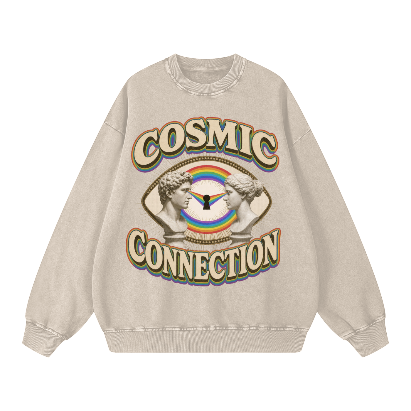 Cosmic Connection // Snow Washed Oversized Sweatshirt