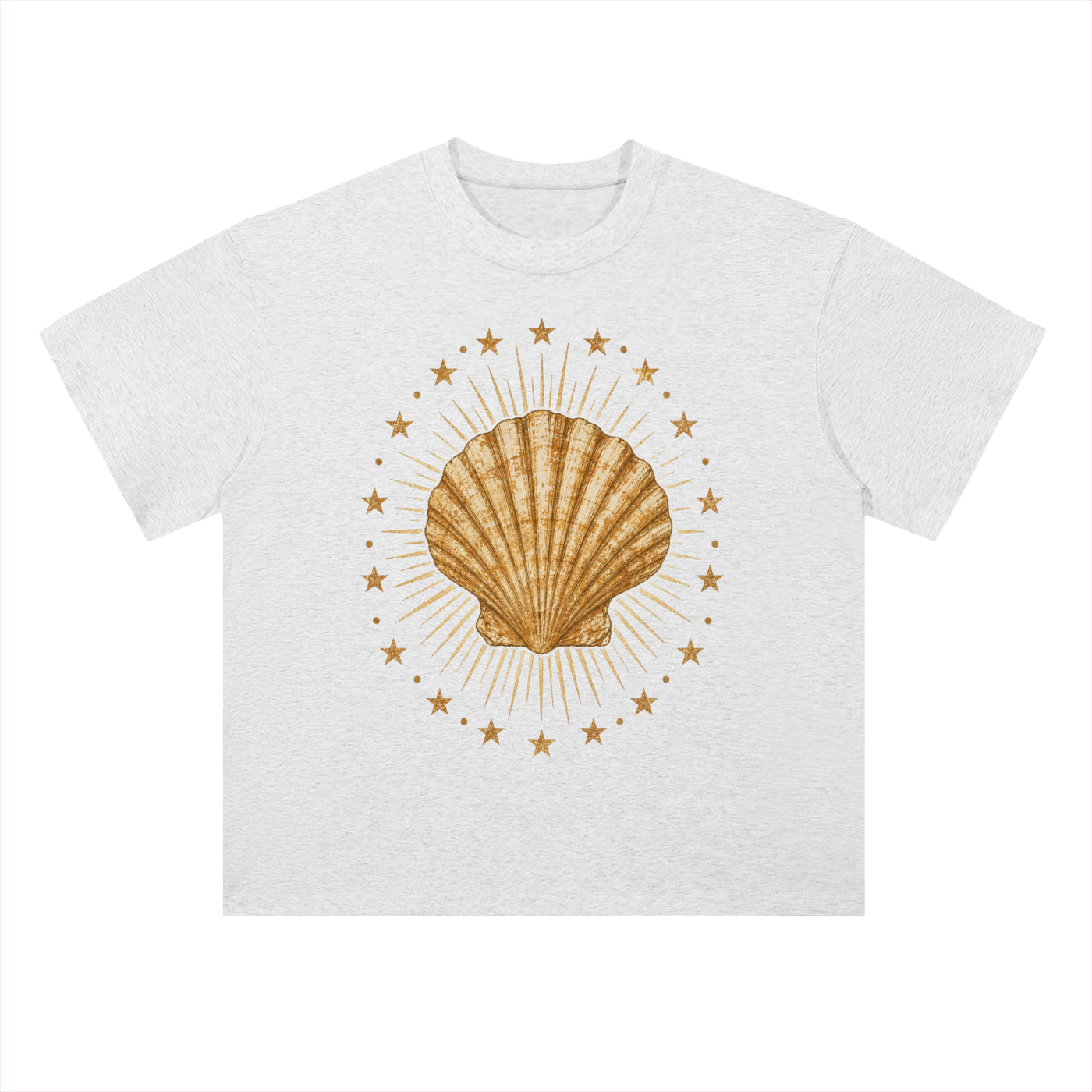 Seashell Milagro // Heavyweight Drop Shoulder Cotton T-Shirt