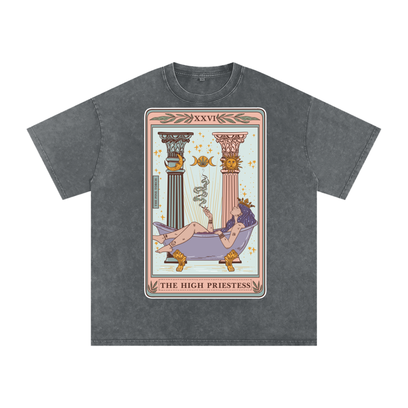 The High Priestess // Snow Washed Oversized Cotton T-Shirt