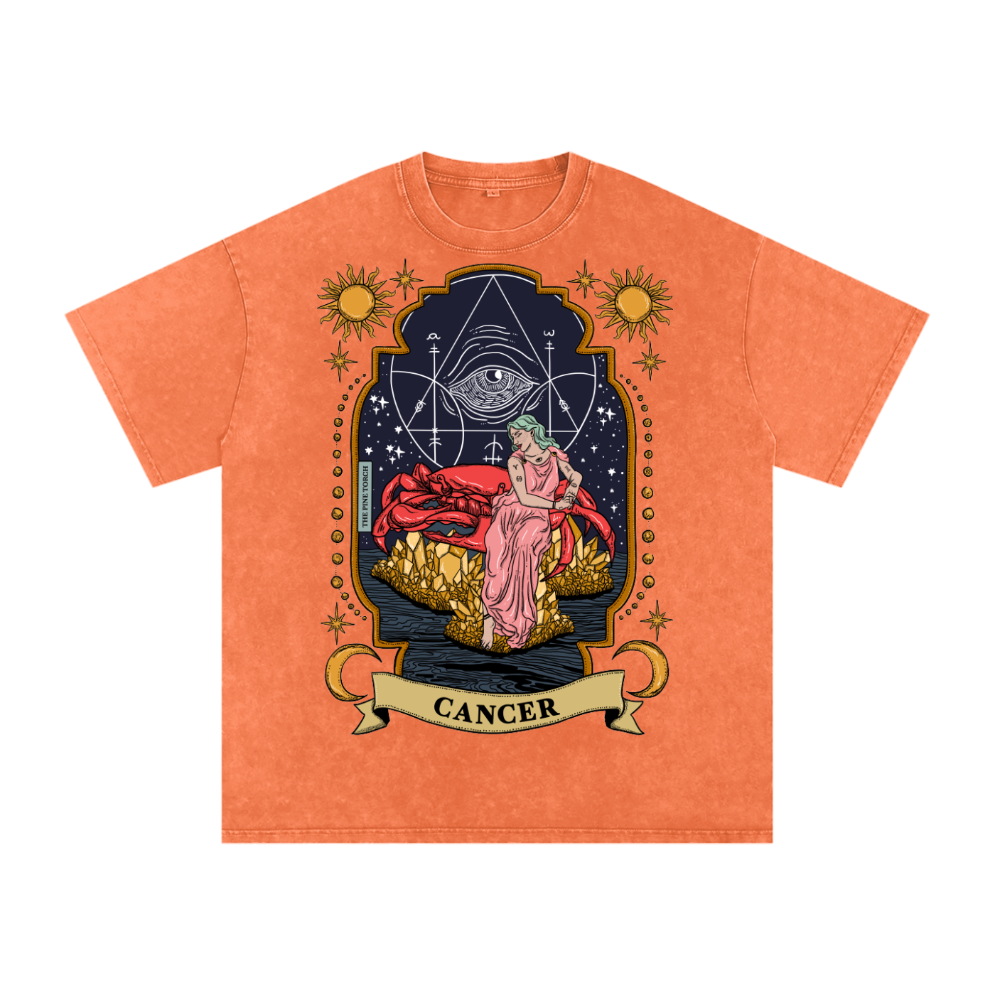 Cancer // Snow Washed Oversized Cotton T-Shirt