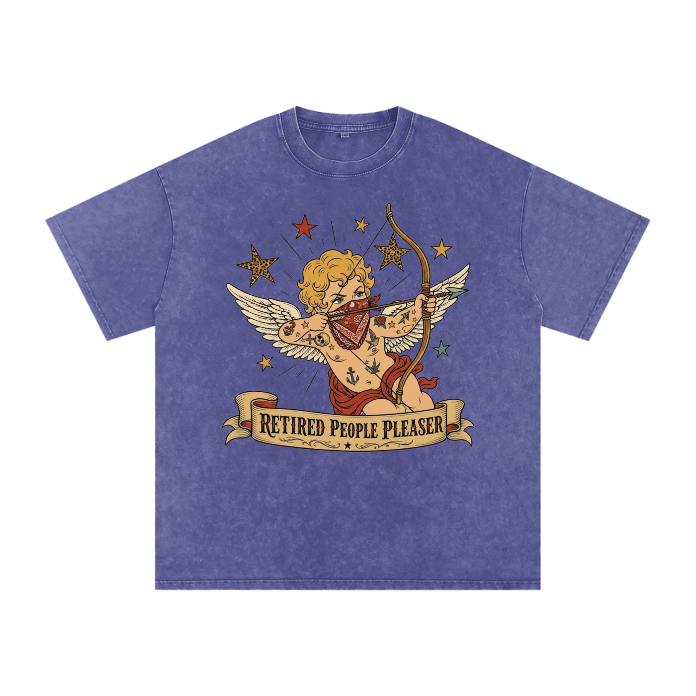Retired People Pleaser // Snow Washed Oversized Cotton T-Shirt