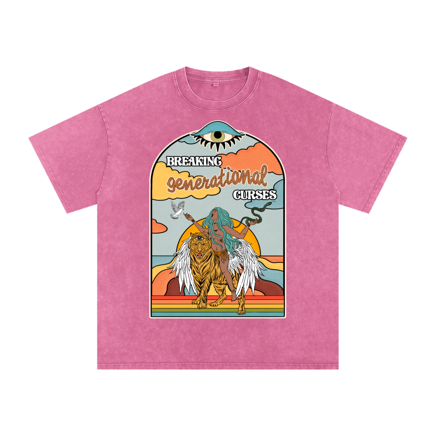 Breaking Generational Curses // Snow Washed Oversized Cotton T-Shirt