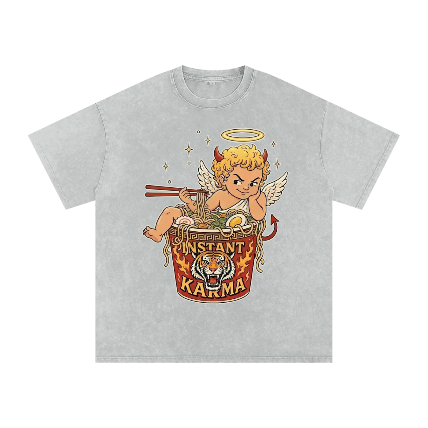 Instant Karma // Snow Washed Oversized Cotton T-Shirt