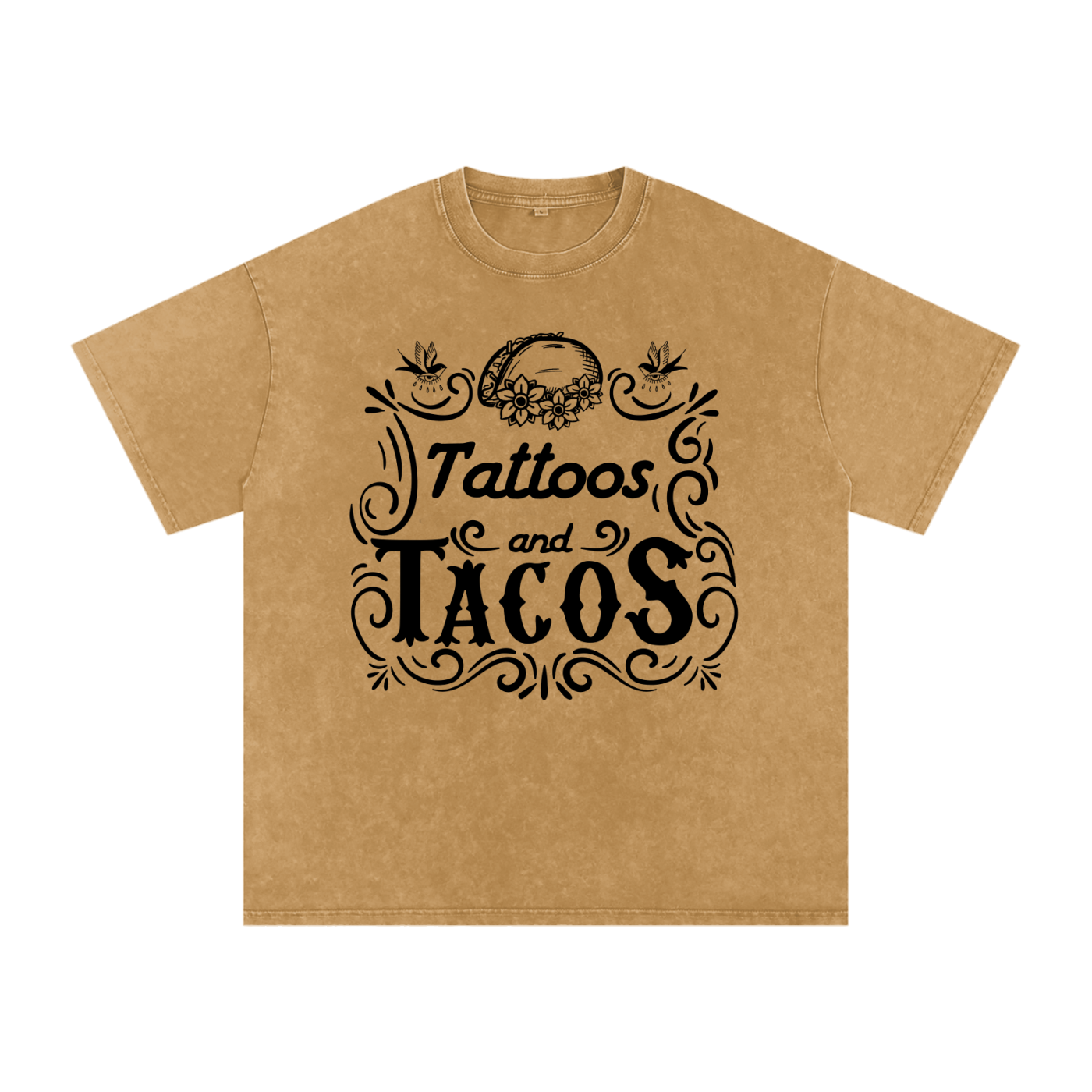 Tattoos and Tacos // Snow Washed Oversized Cotton T-Shirt