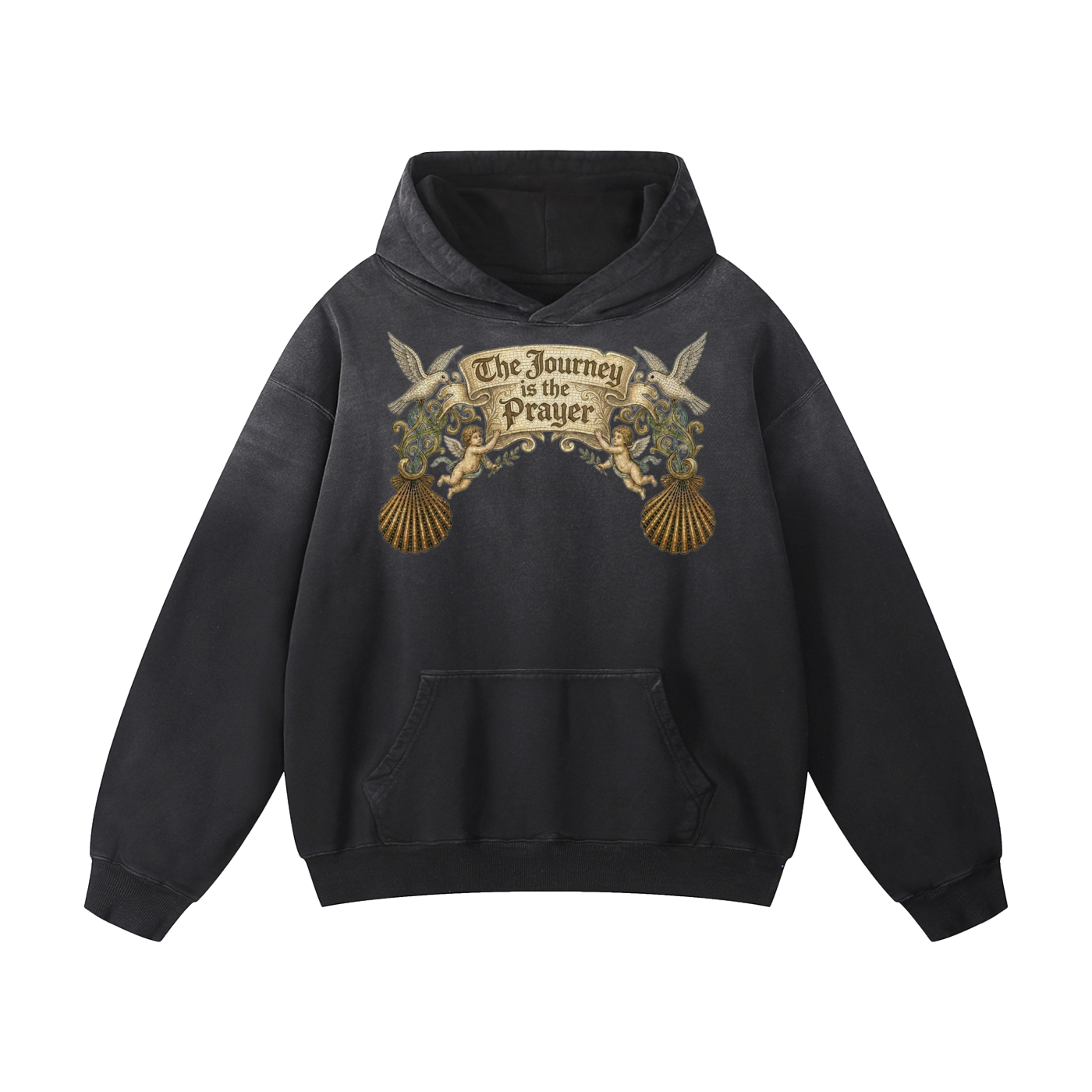The Journey is the Prayer // Heavyweight Sunfade Oversized Hoodie