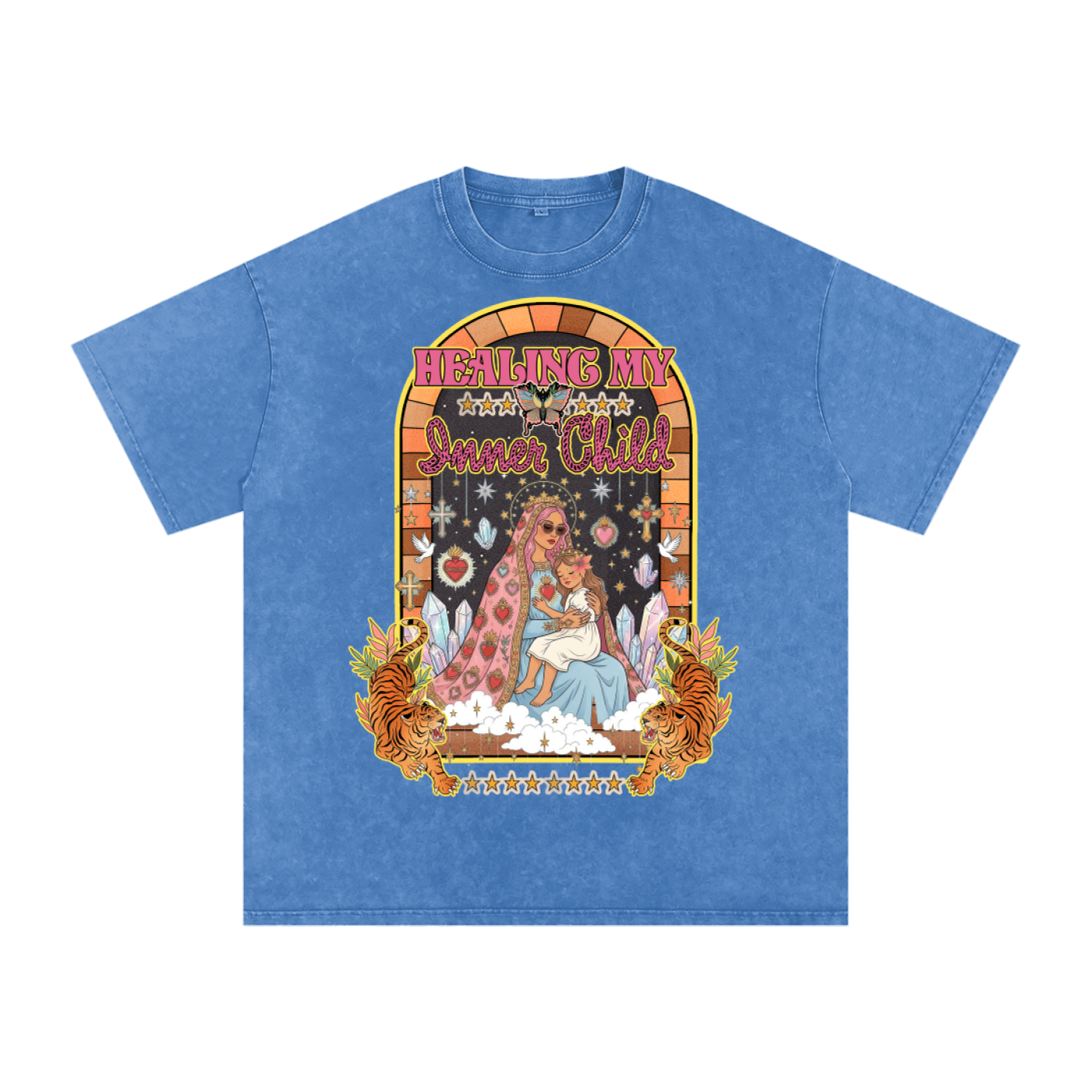 Healing My Inner Child // Snow Washed Oversized Cotton T-Shirt
