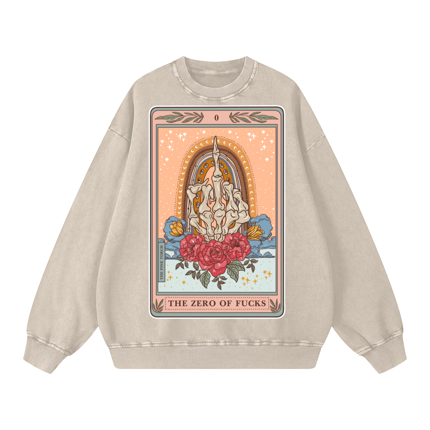 The Zero of Fucks // Snow Washed Oversized Sweatshirt