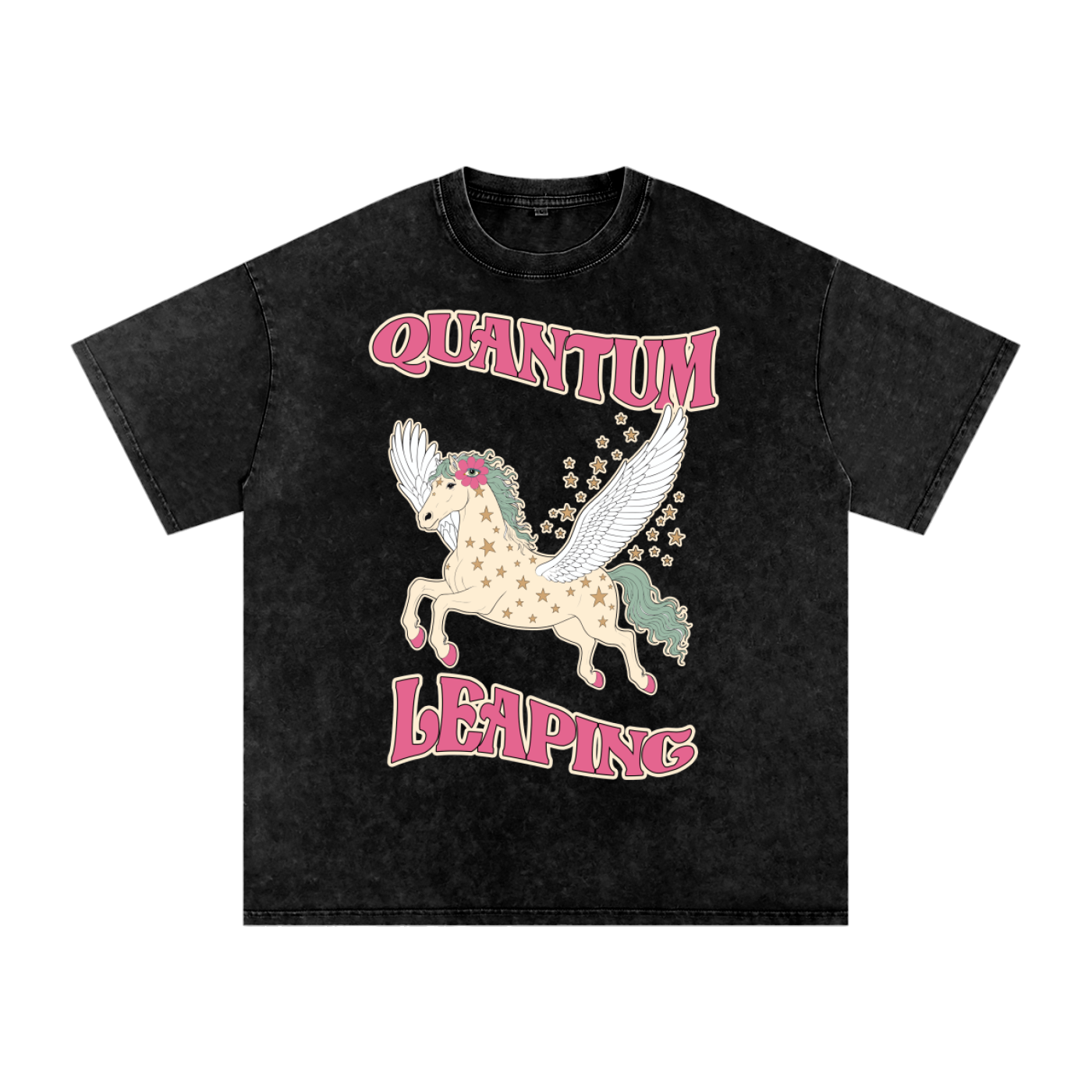 Quantum Leaping // Snow Washed Oversized Cotton T-Shirt