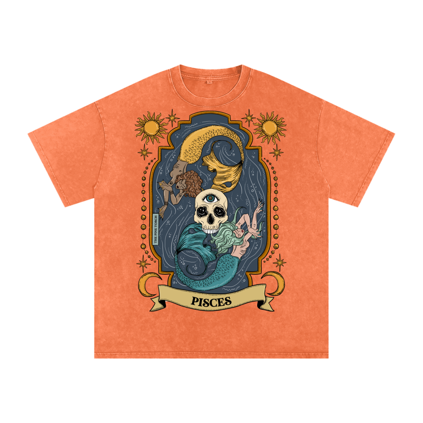 Pisces // Snow Washed Oversized Cotton T-Shirt