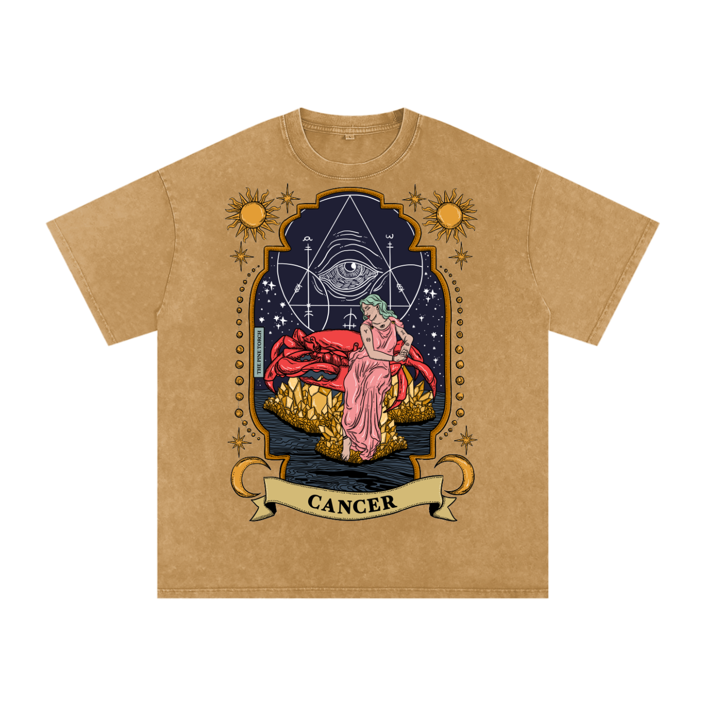 Cancer // Snow Washed Oversized Cotton T-Shirt