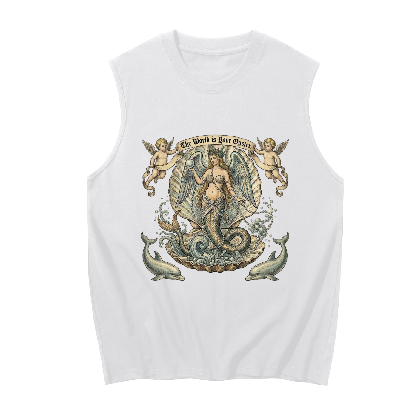 The World is Your Oyster // Unisex Boxy Cotton Tank