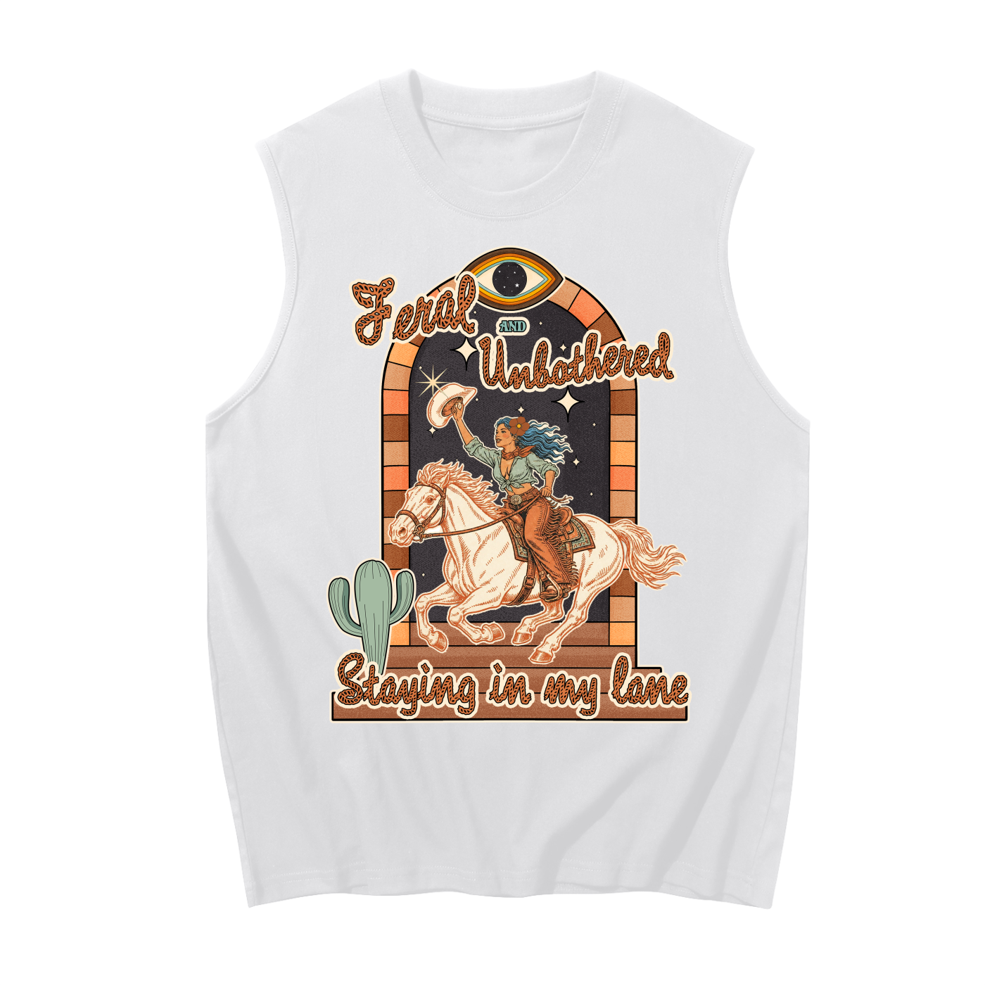 Feral and Unbothered // Unisex Boxy Tank