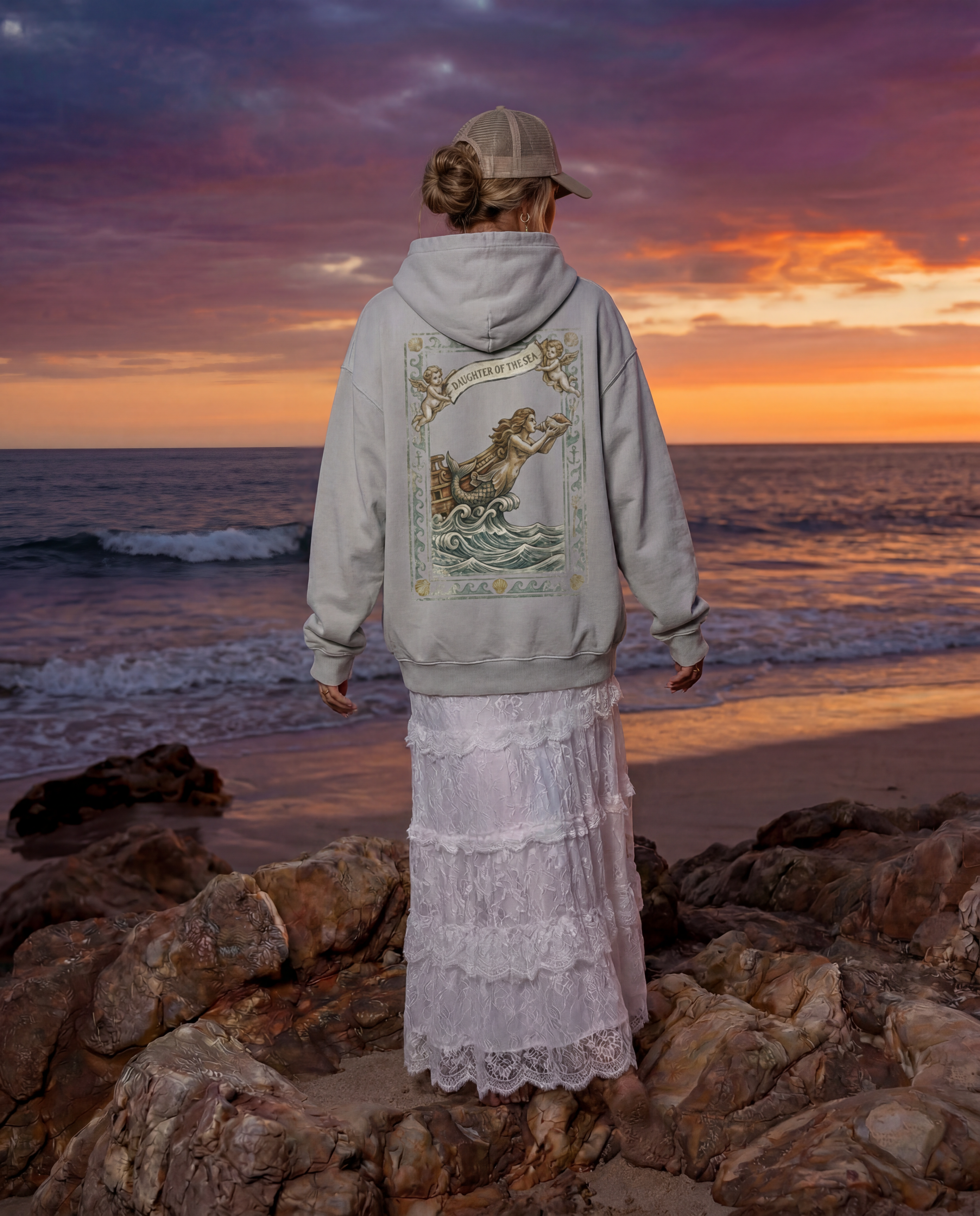 Daughter of the Sea // Heavyweight Sunfade Oversized Hoodie
