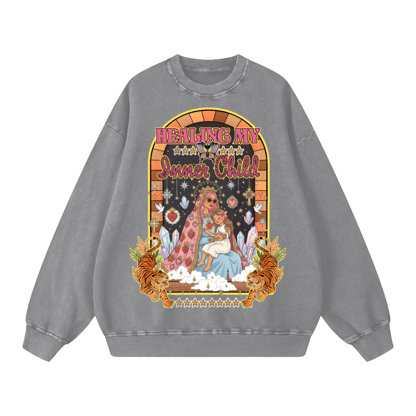 Healing My Inner Child // Snow Washed Oversized Sweatshirt