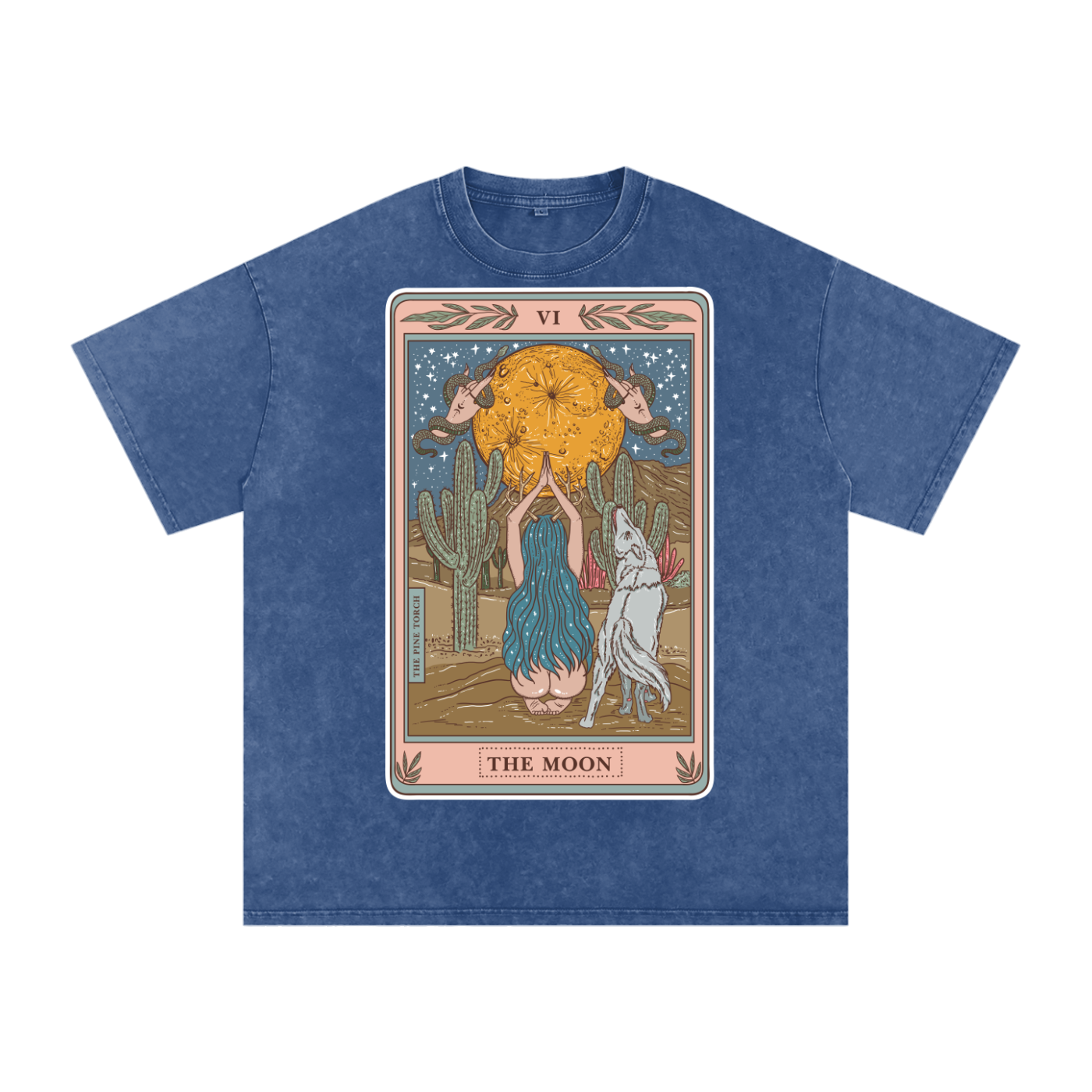 The Moon // Snow Washed Oversized Cotton T-Shirt