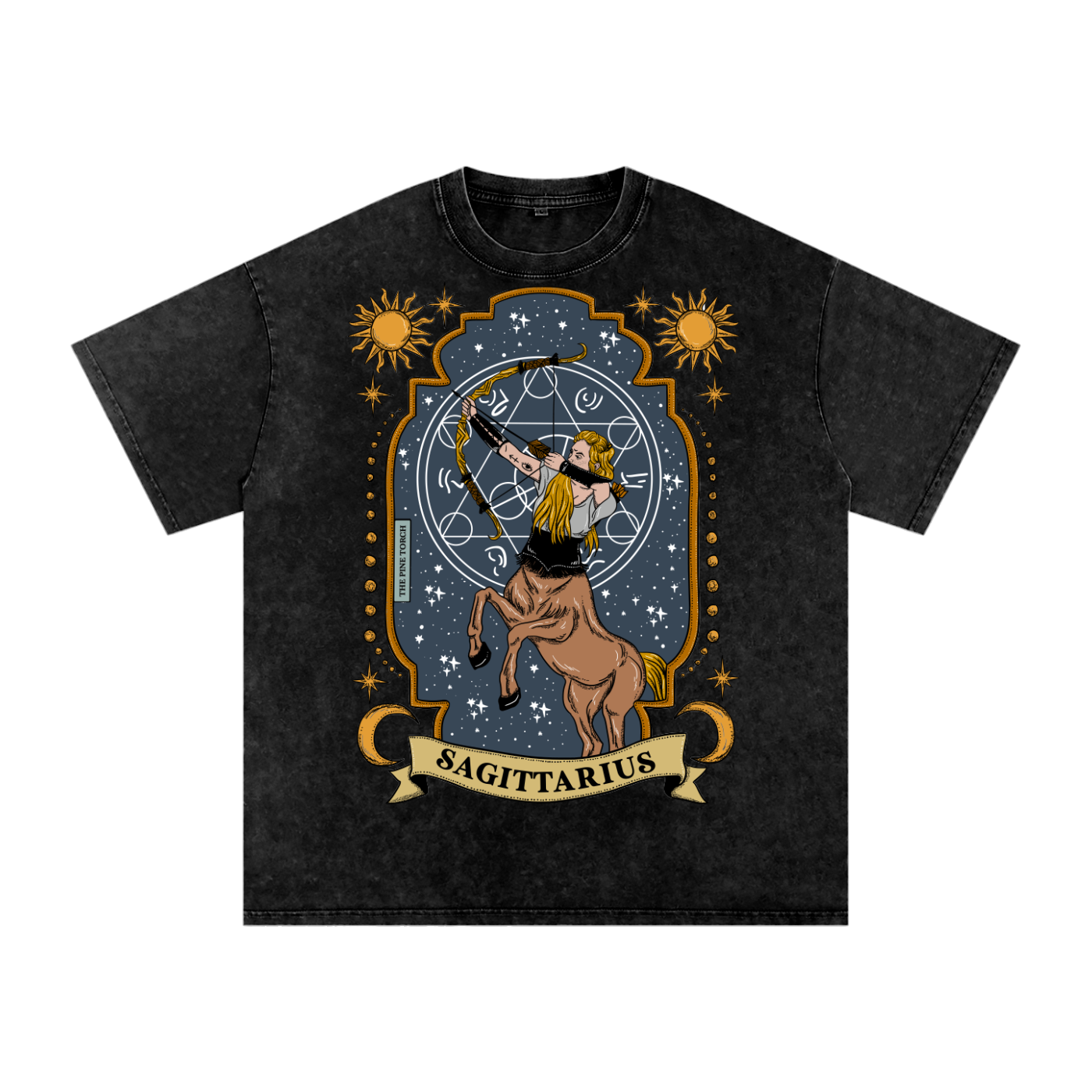 Sagittarius // Snow Washed Oversized Cotton T-Shirt