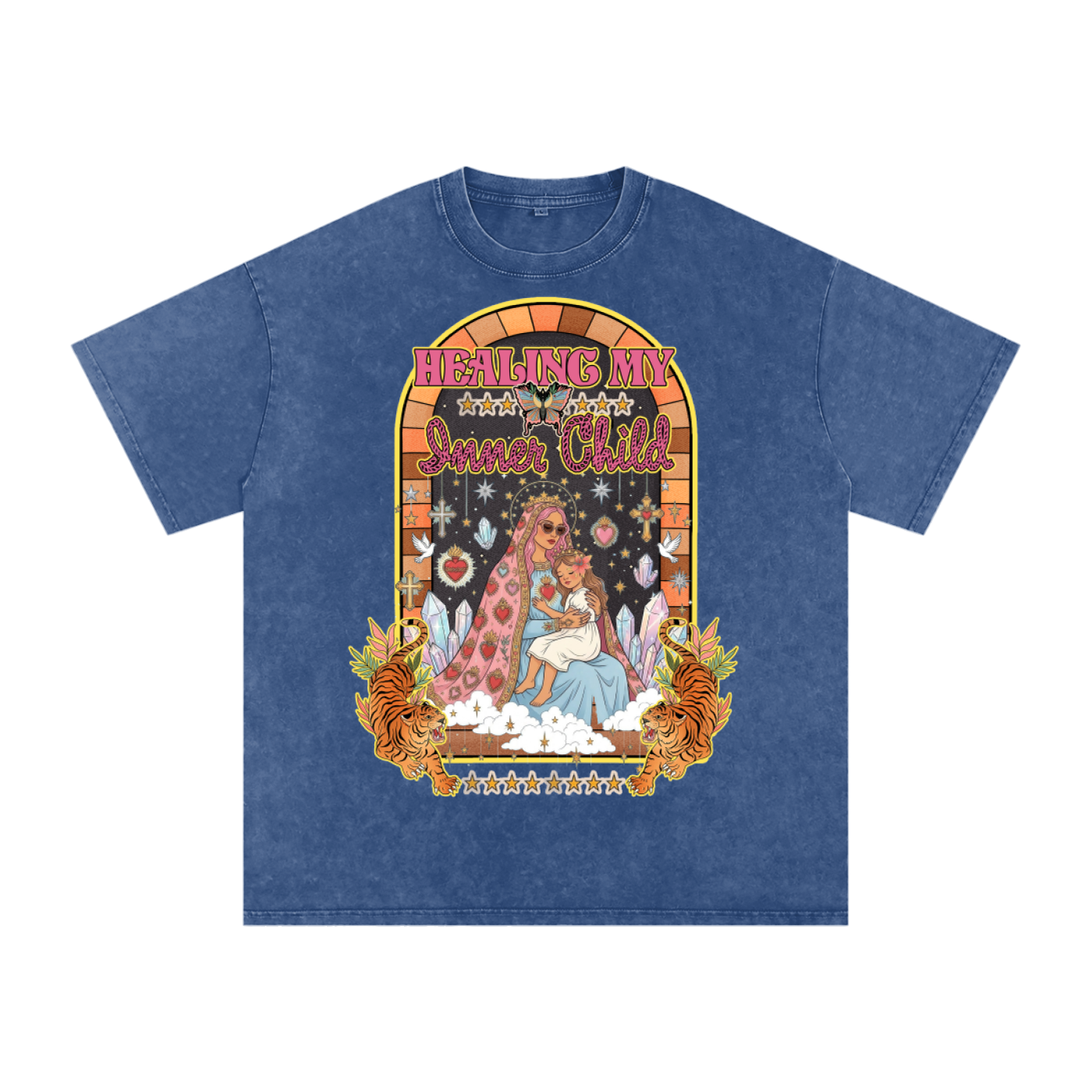 Healing My Inner Child // Snow Washed Oversized Cotton T-Shirt