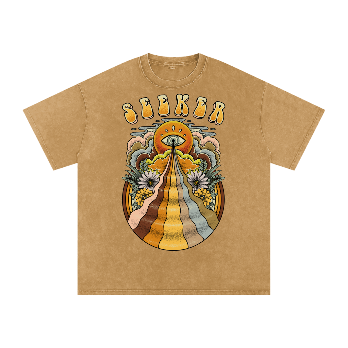 Seeker // Snow Washed Oversized Cotton T-Shirt