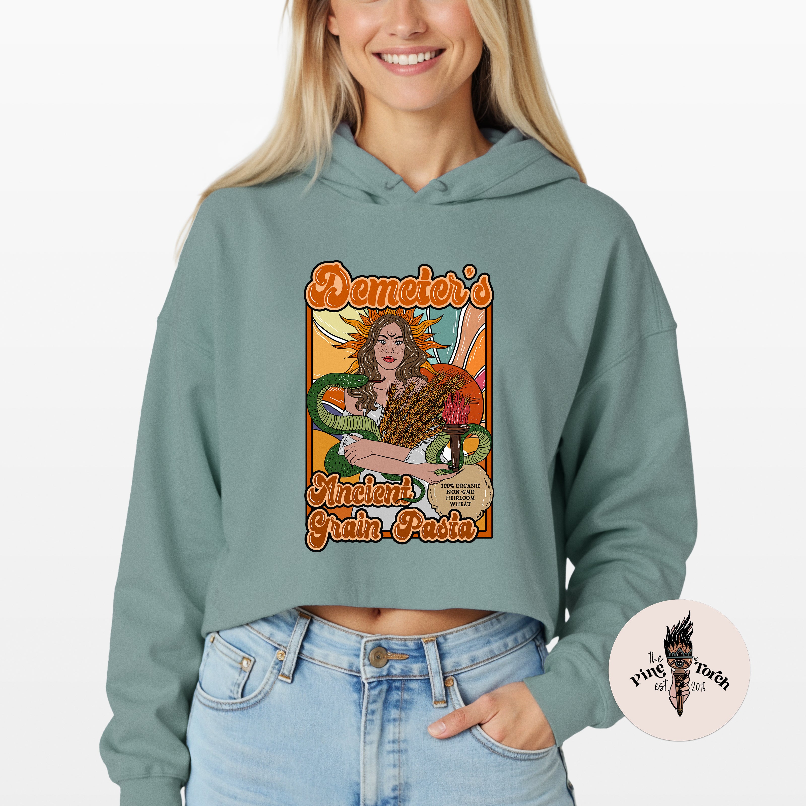 DEMETER'S ANCIENT GRAIN PASTA // CROP HOODIE
