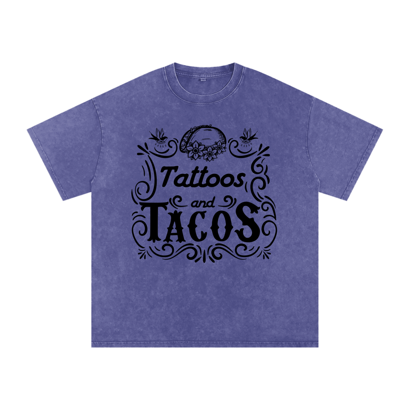 Tattoos and Tacos // Snow Washed Oversized Cotton T-Shirt