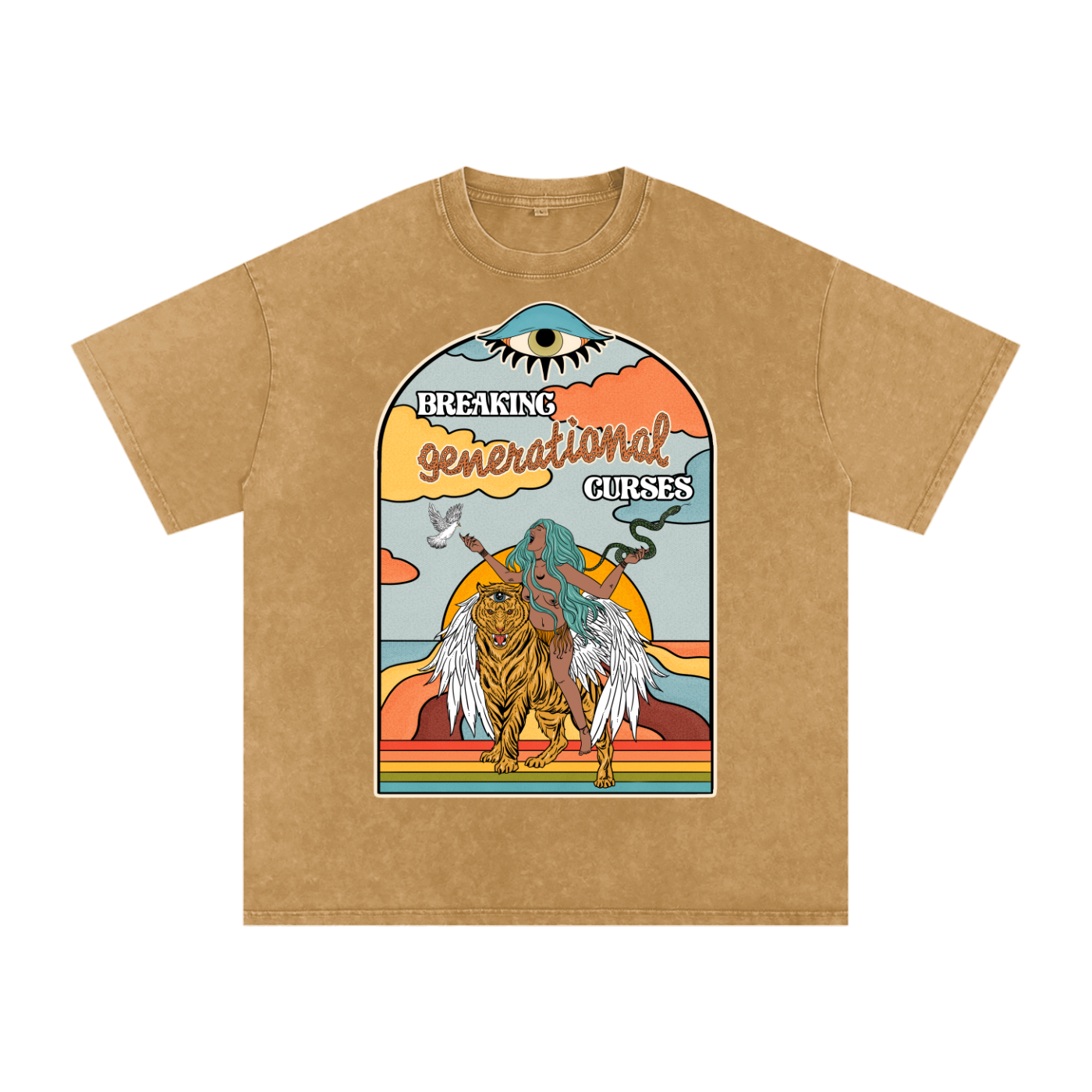 Breaking Generational Curses // Snow Washed Oversized Cotton T-Shirt