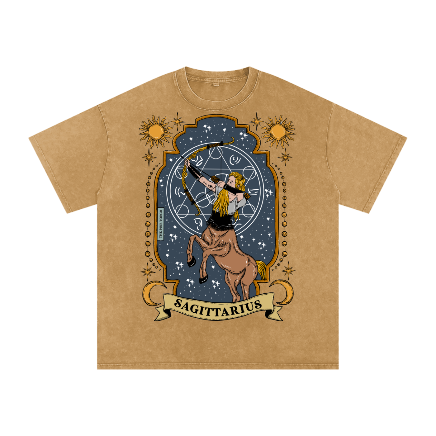 Sagittarius // Snow Washed Oversized Cotton T-Shirt