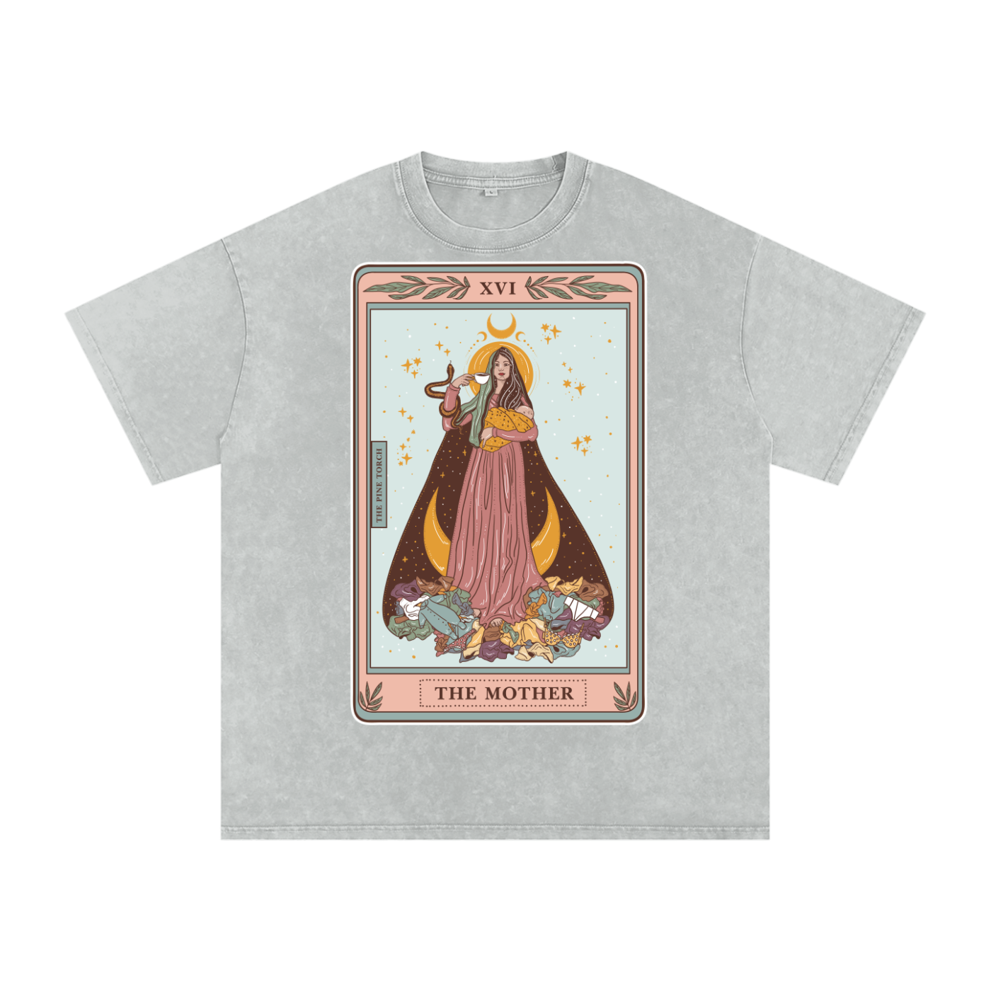 The Mother // Snow Washed Oversized Cotton T-Shirt
