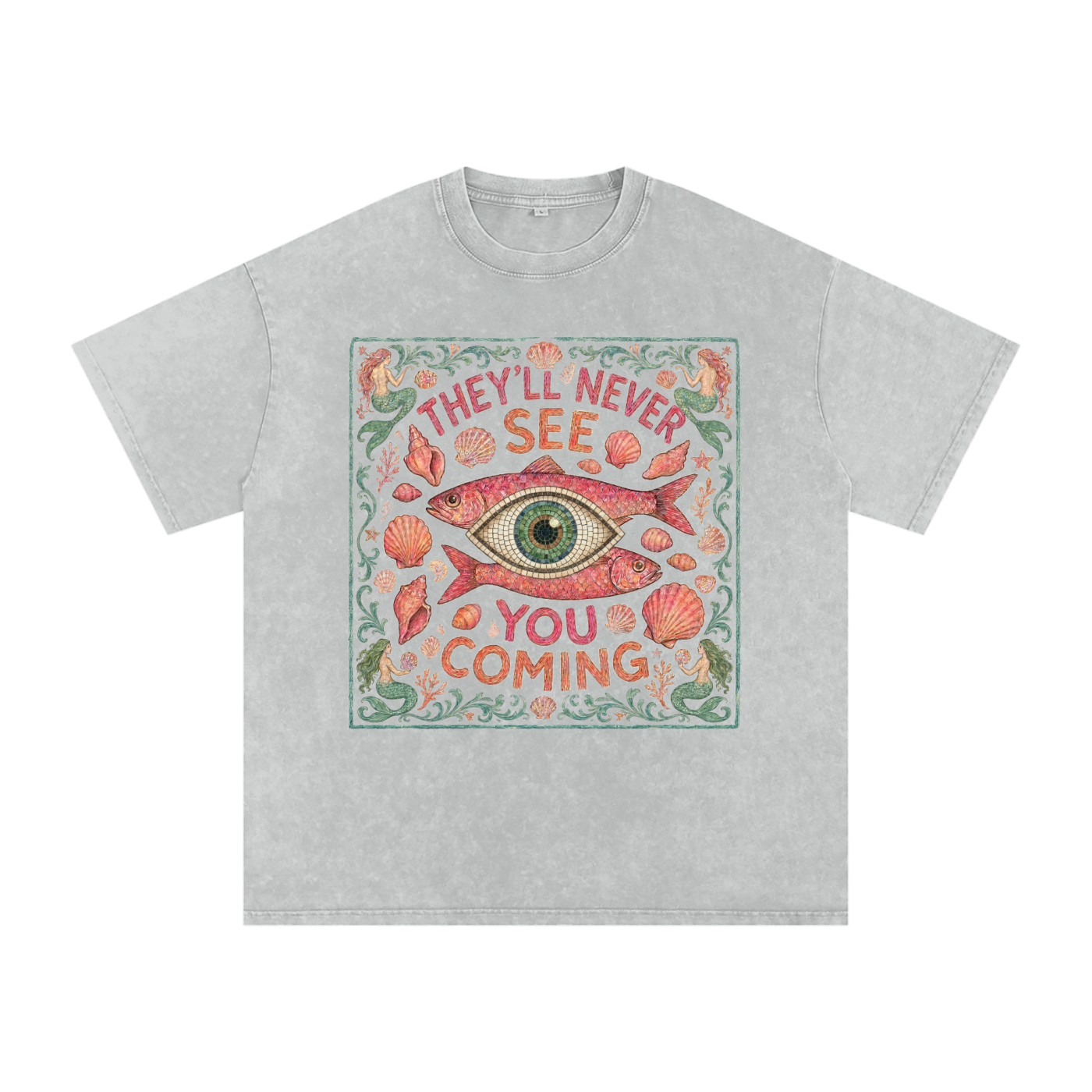 They'll Never See You Coming // Snow Washed Oversized Cotton T-Shirt
