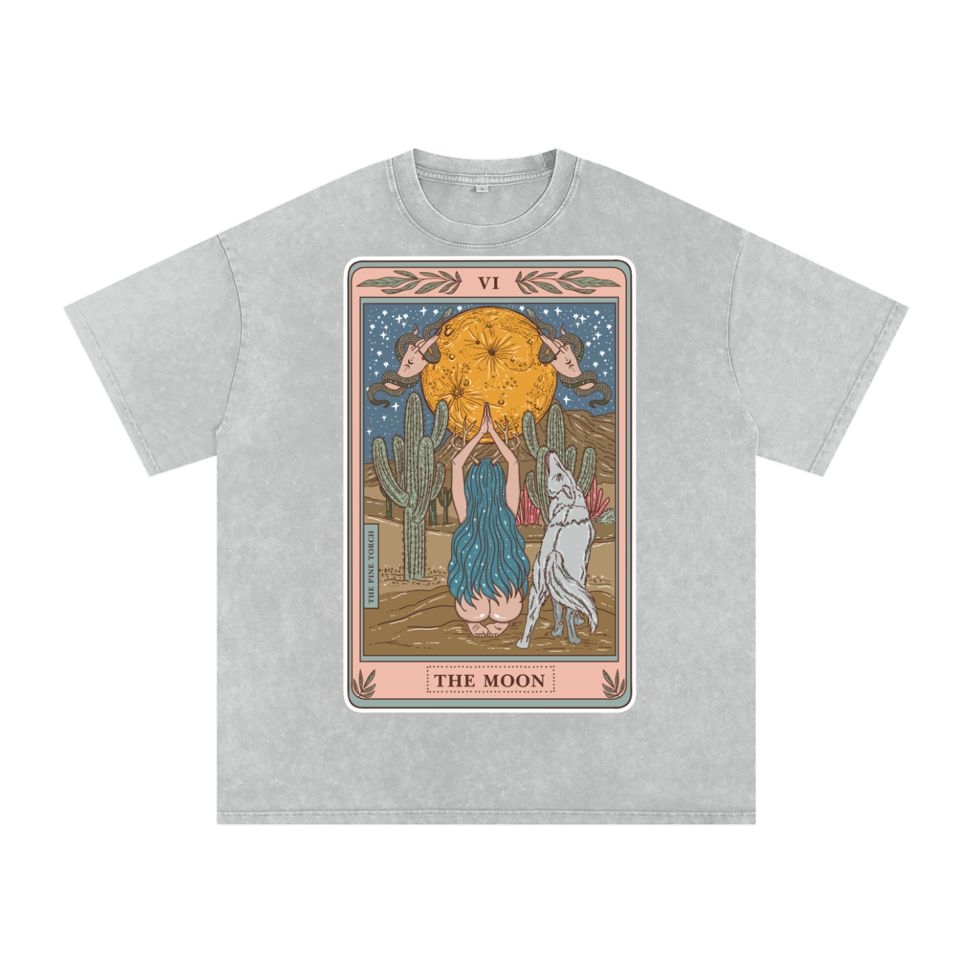 The Moon // Snow Washed Oversized Cotton T-Shirt