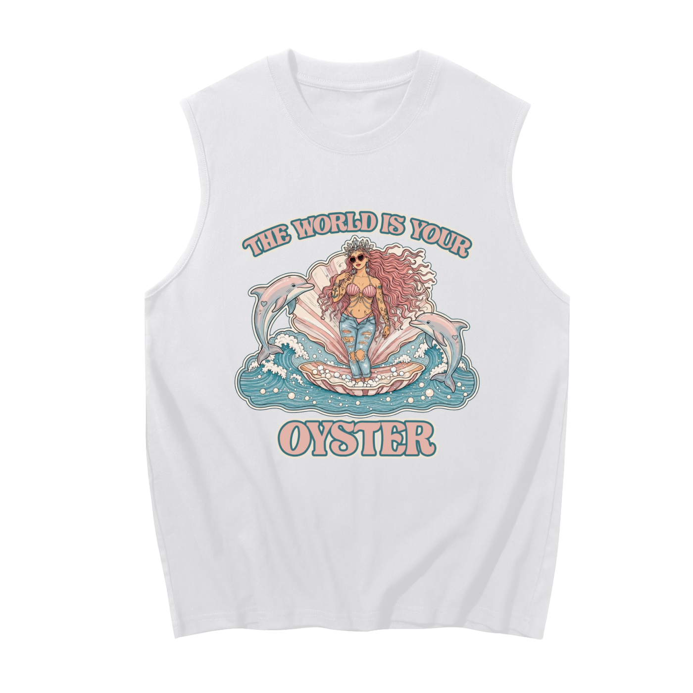 The World is Your Oyster // Unisex Boxy Tank